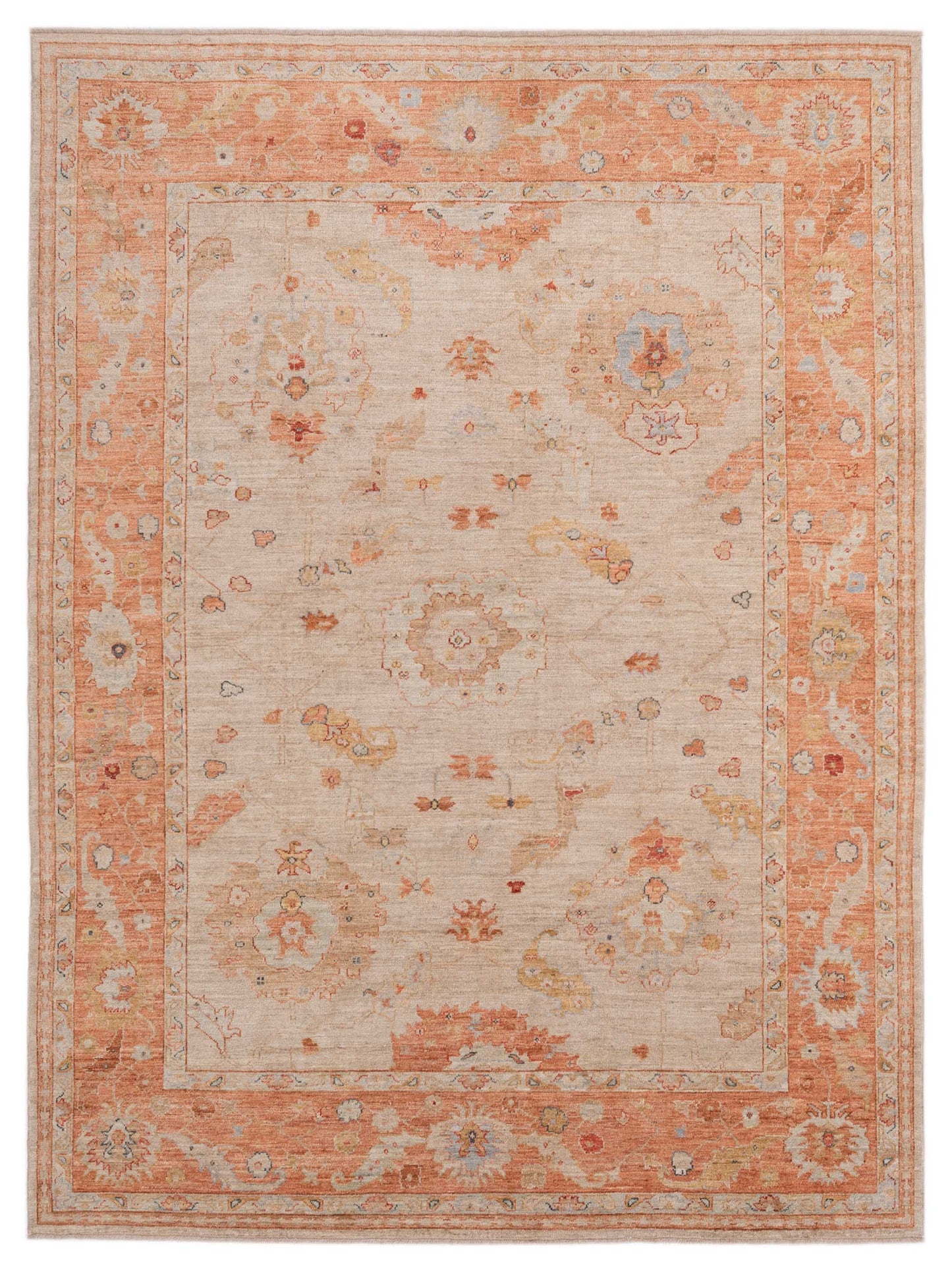 Anadol Angora Oushak Beige Rust Traditional
