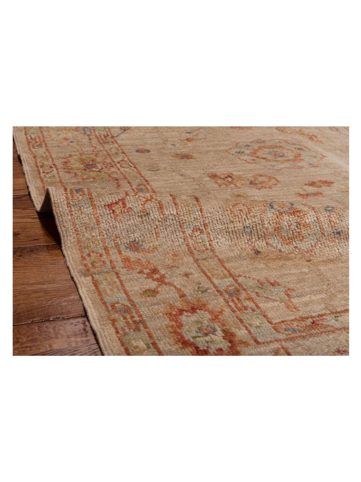 Angora Oushak 149349 Beige Beige 3.11x5.9 Hand Knotted Rug