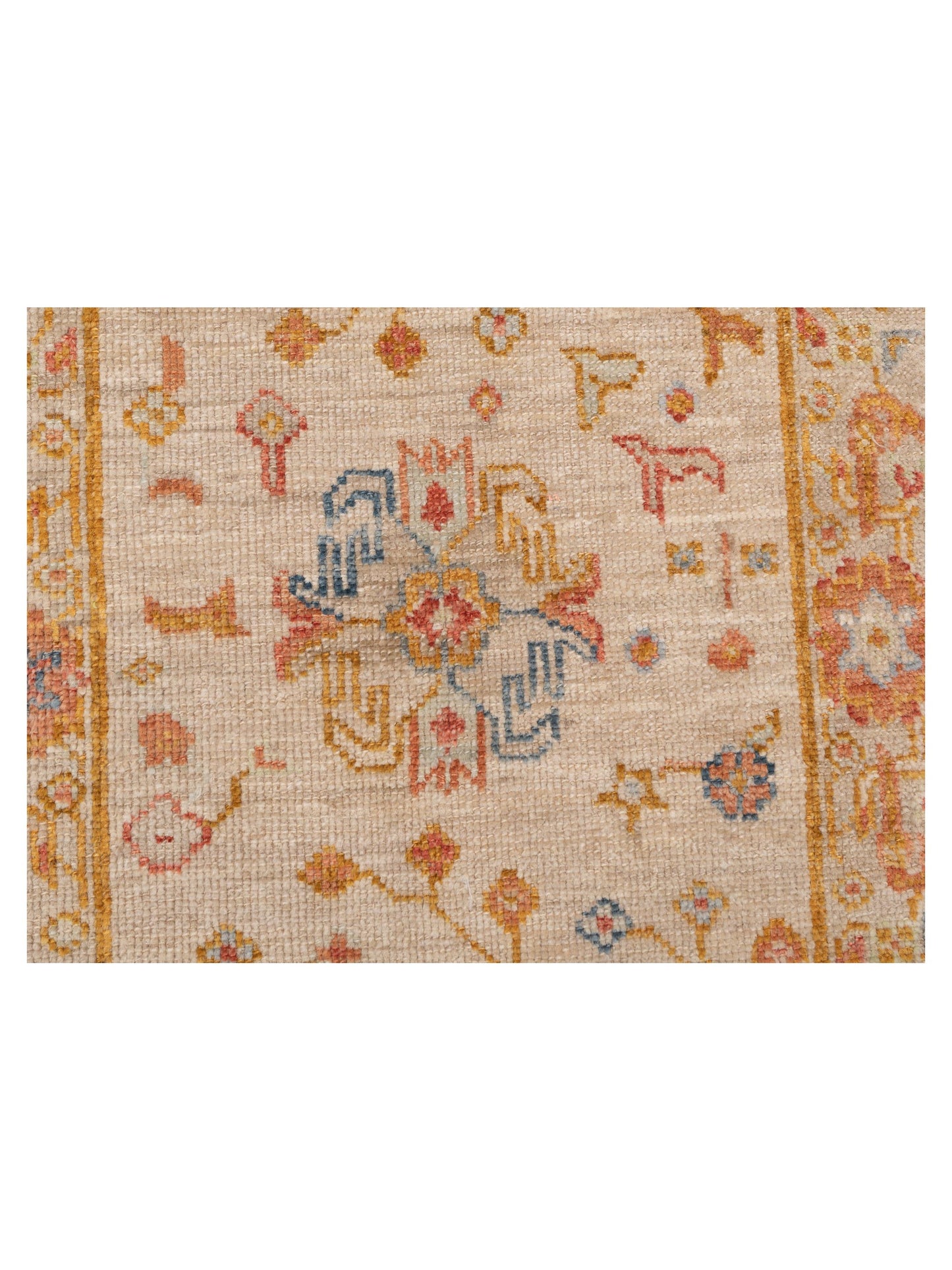 Angora Oushak 149395 Ivory Ivory 2.7x9.11 Hand Knotted Rug