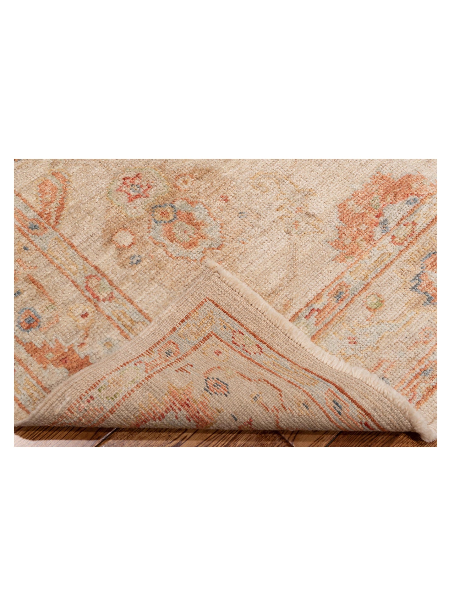 Angora Oushak 149396 Ivory Ivory 4x6 Hand Knotted Rug