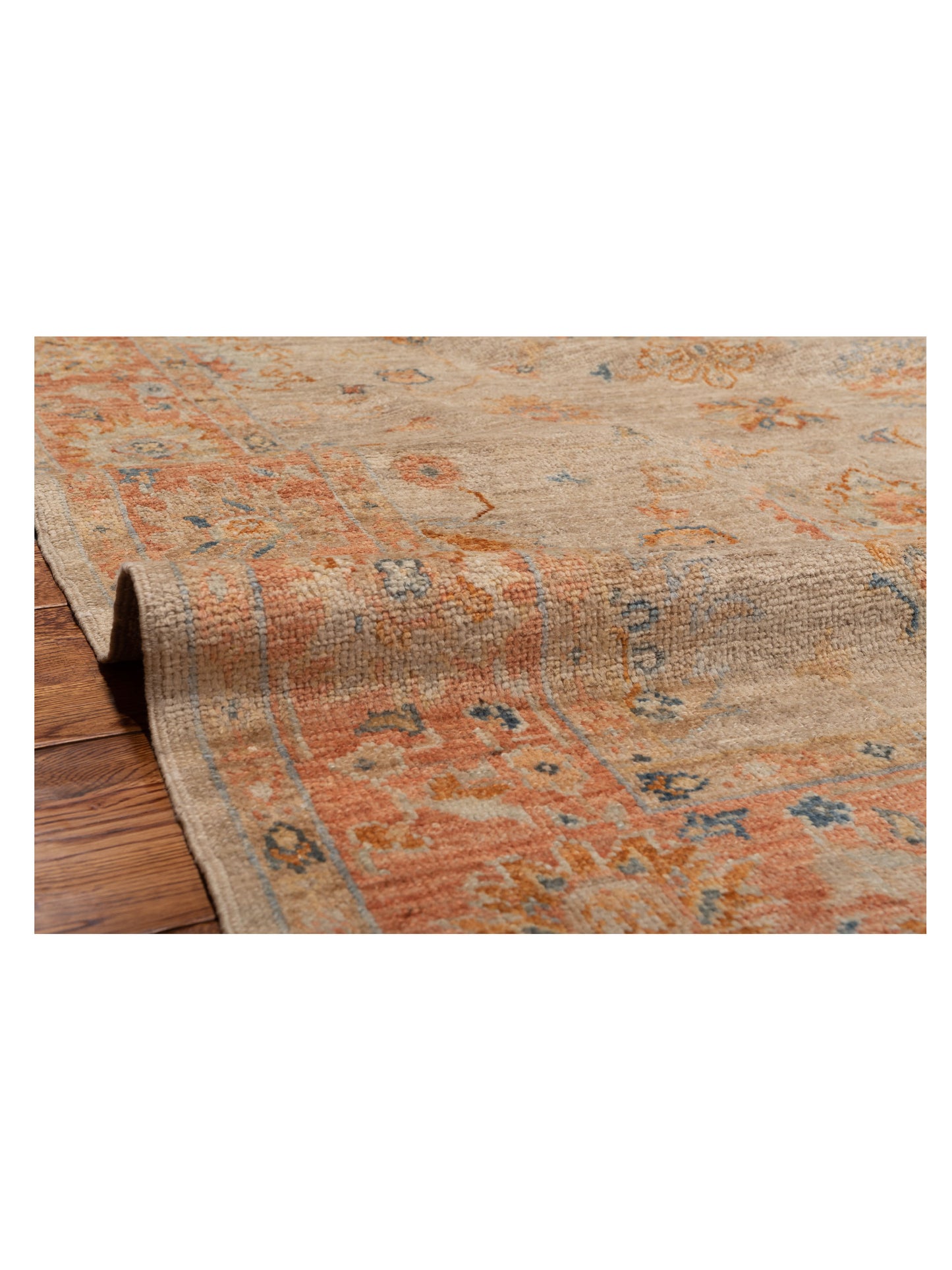 Angora Oushak 149399 Ivory Rust 6.1x13.7 Hand Knotted Rug