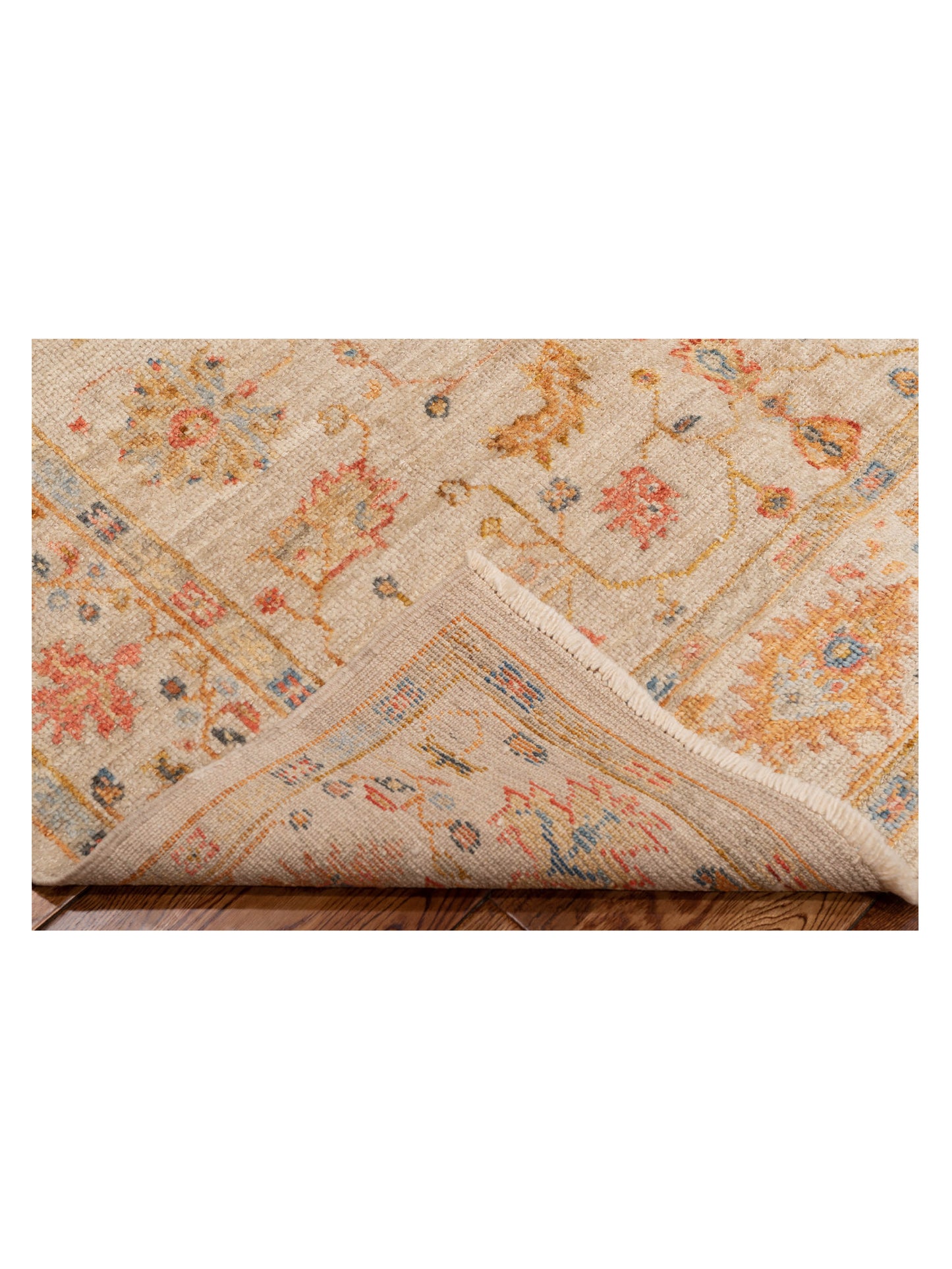 Angora Oushak 149402 Ivory Ivory 5x6.7 Hand Knotted Rug