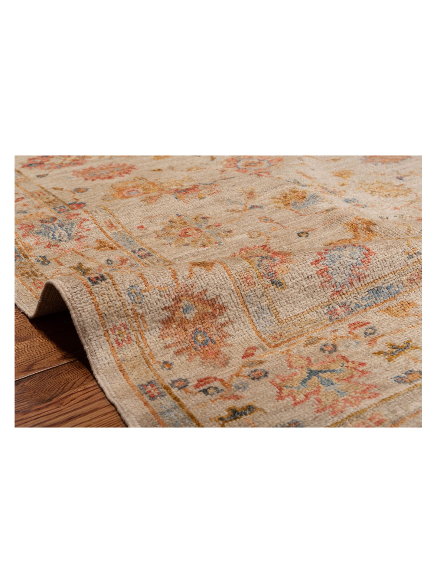 Angora Oushak 149402 Ivory Ivory 5x6.7 Hand Knotted Rug