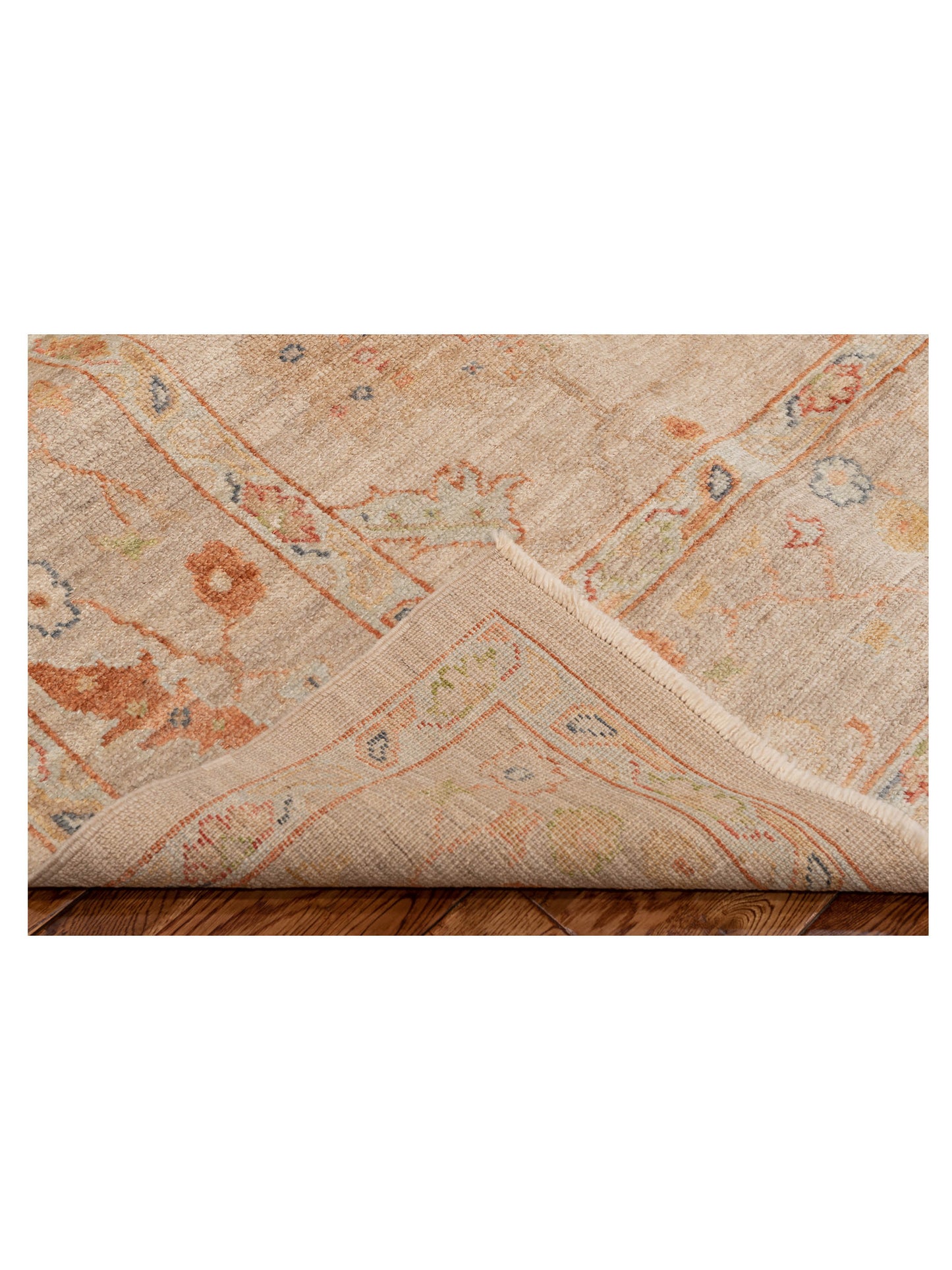 Angora Oushak 149413 Beige Light Brown 8x9.8 Hand Knotted Rug