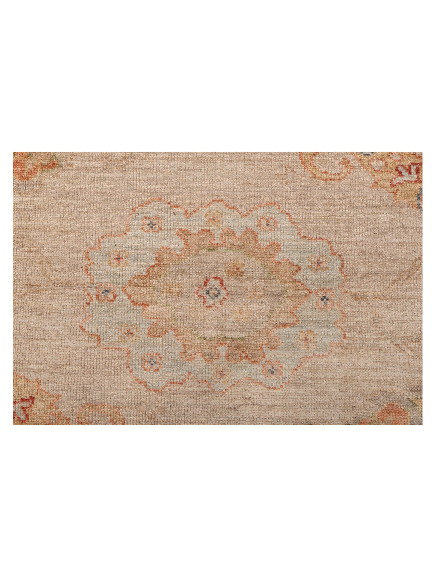 Angora Oushak 149413 Beige Light Brown 8x9.8 Hand Knotted Rug