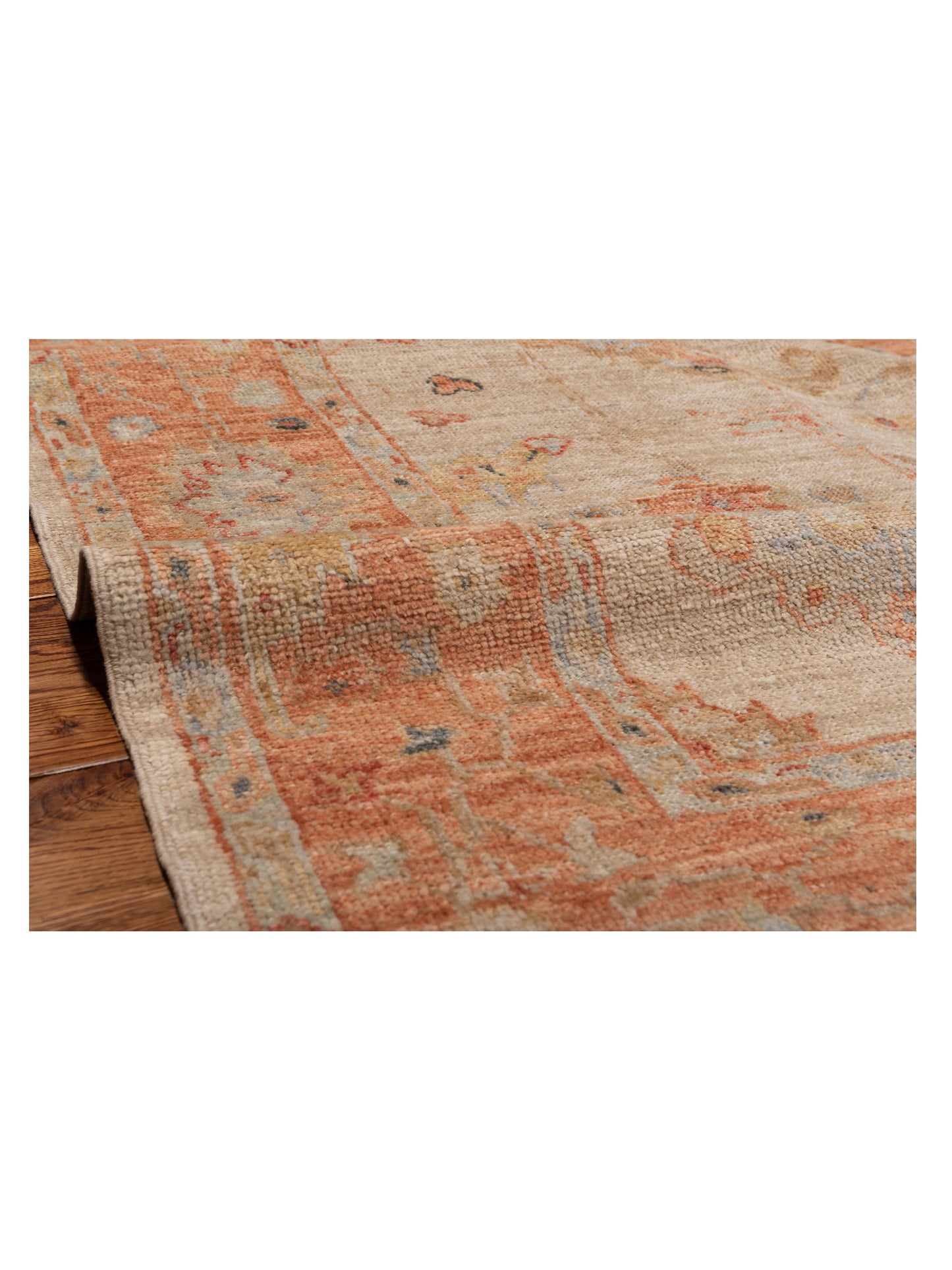 Angora Oushak 149442 Beige Rust 6x11.7 Hand Knotted Rug