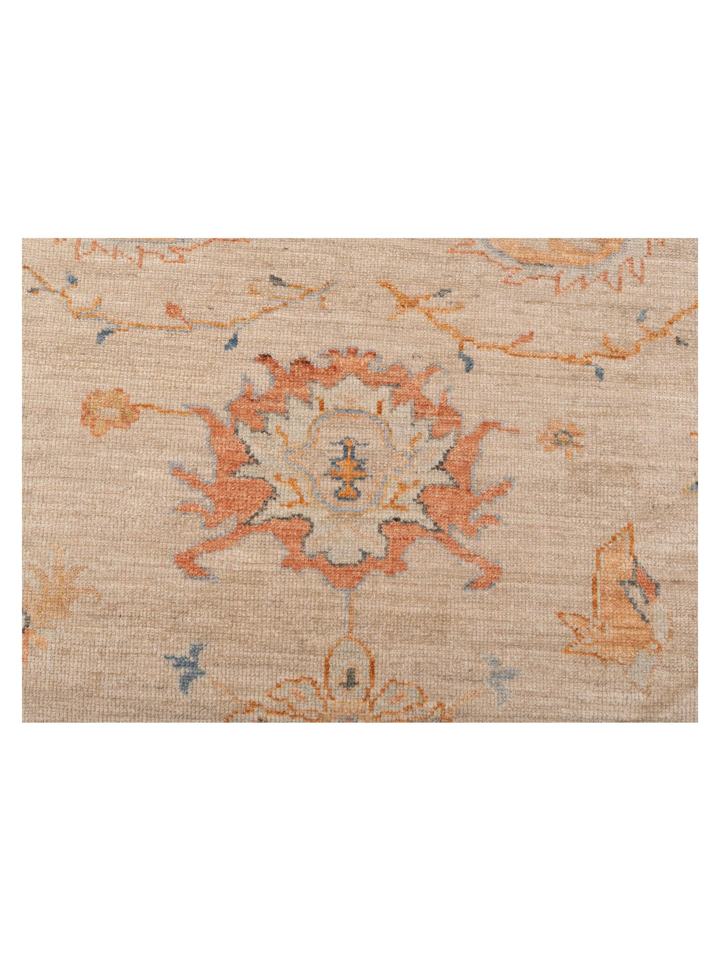 Angora Oushak 149453 Beige Rust 10.2x13 Hand Knotted Rug