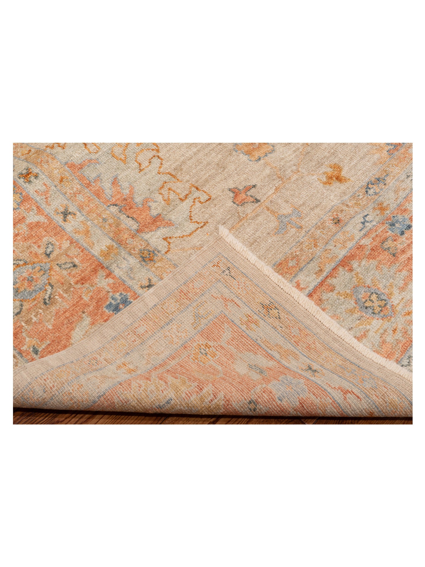 Angora Oushak 149453 Beige Rust 10.2x13 Hand Knotted Rug