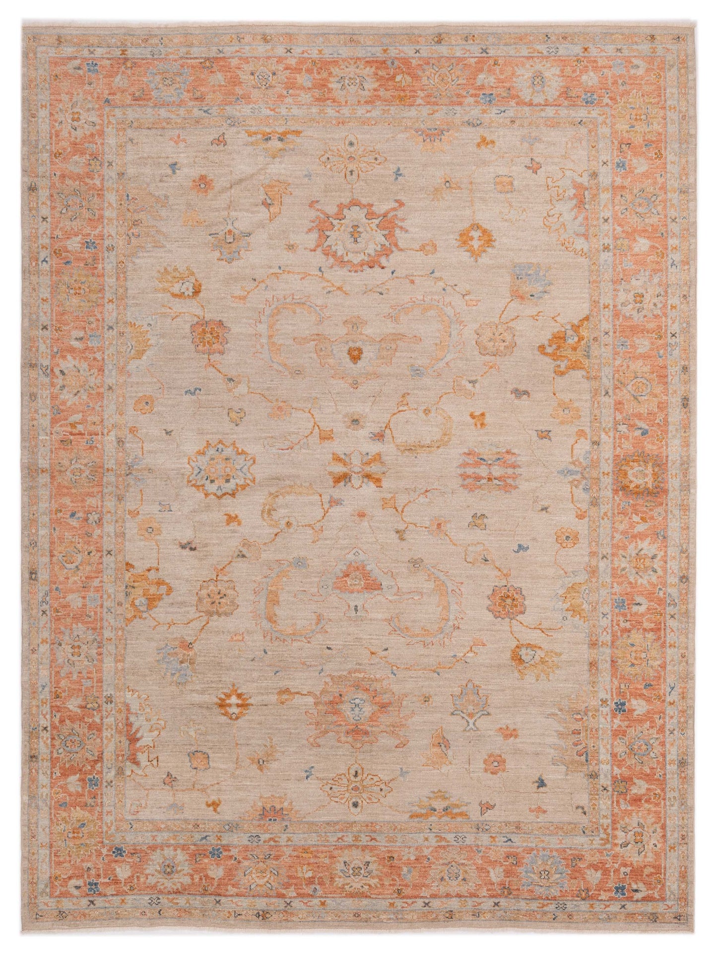 Anadol Angora Oushak Beige Rust Traditional