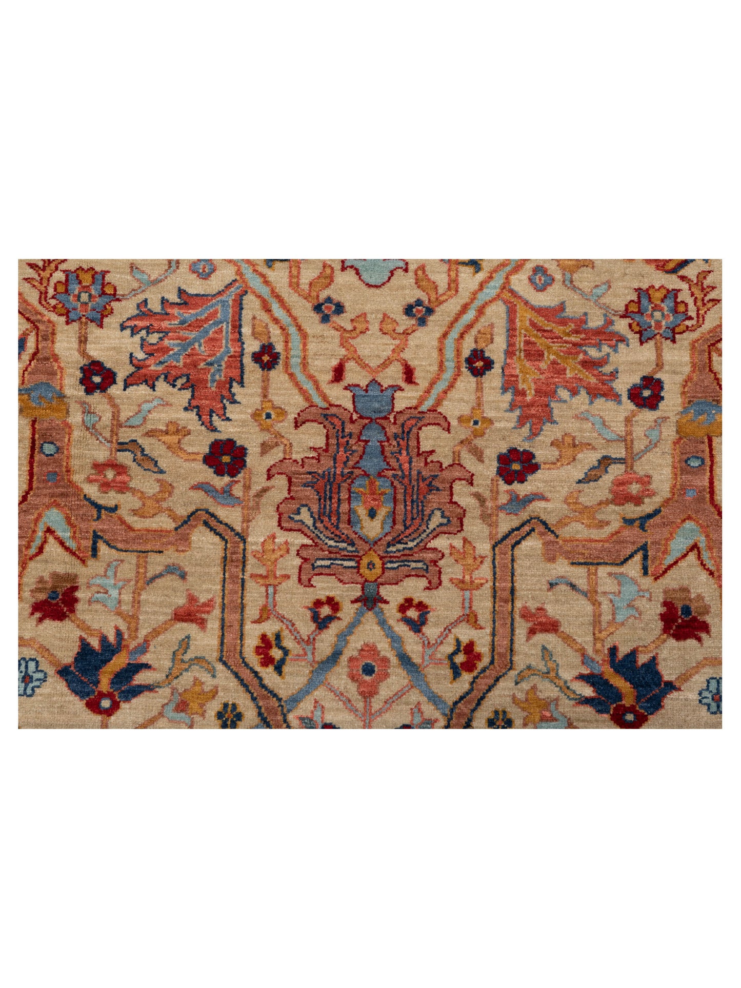 Antique Loom Fine 149461 Ivory Navy 8x10.2 Hand Knotted Rug