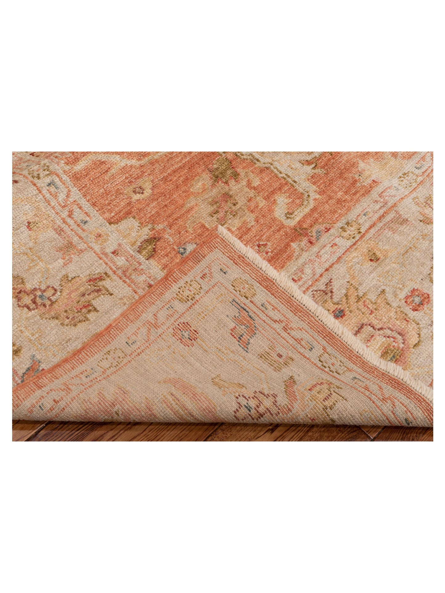 Angora Oushak 149468 Pink Ivory 7.11x9.7 Hand Knotted Rug