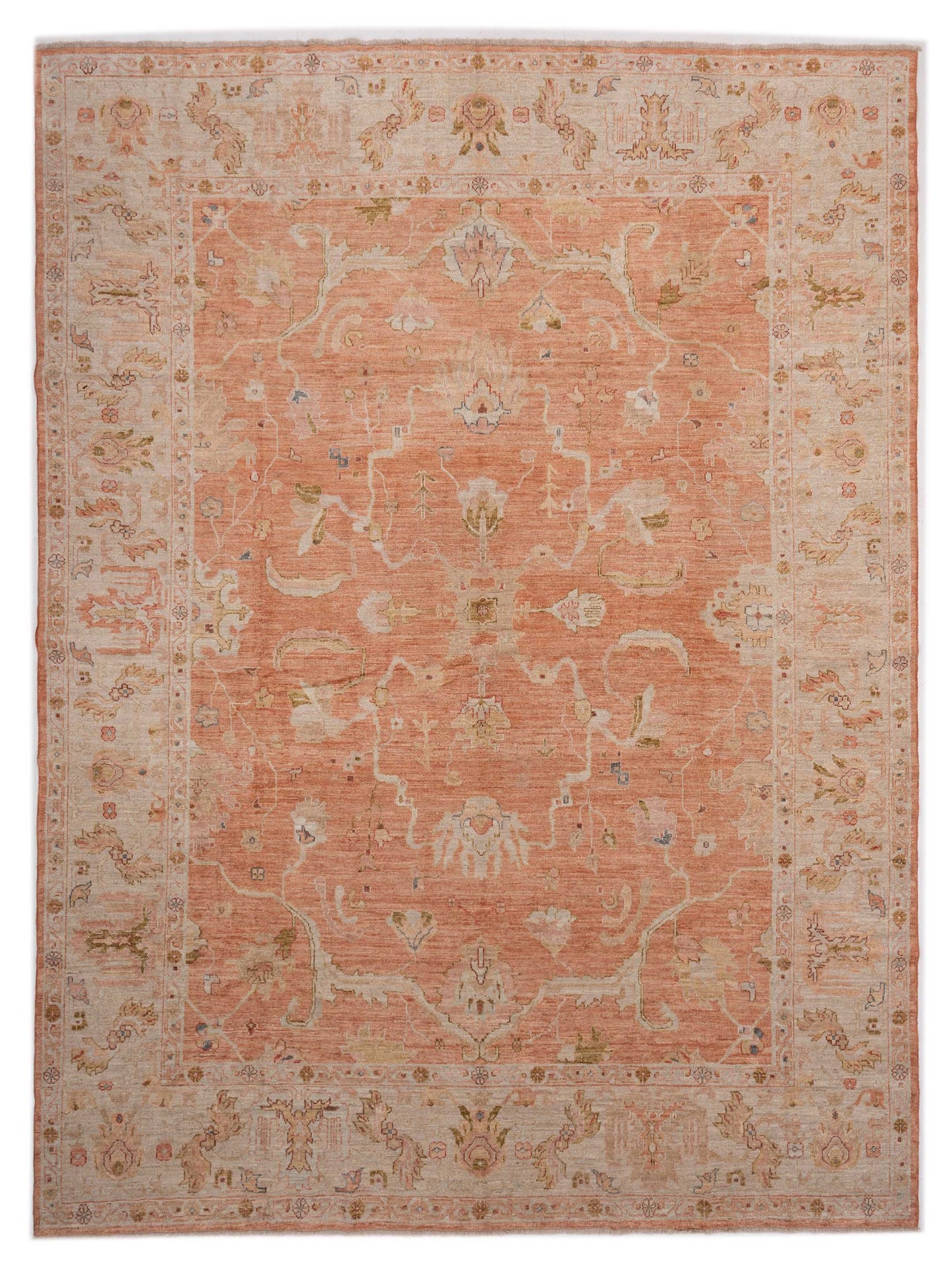 Anadol Angora Oushak Pink Ivory Traditional