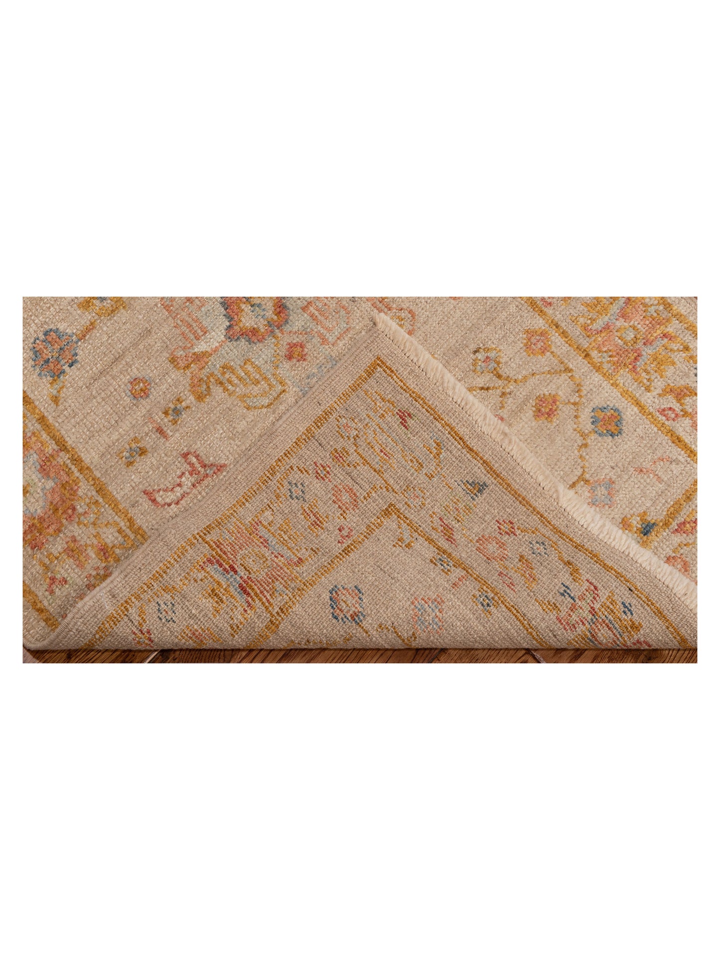 Angora Oushak 149499 Ivory Ivory 2.7x11.9 Hand Knotted Rug