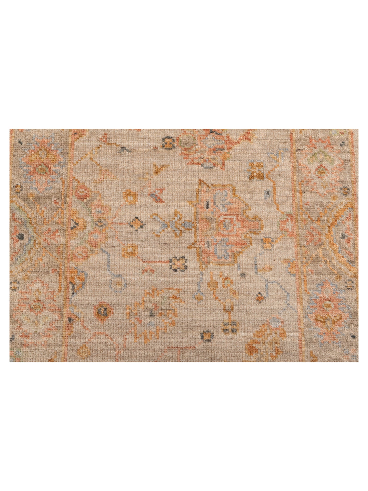 Angora Oushak 149503 Ivory Silver 2.7x13.7 Hand Knotted Rug