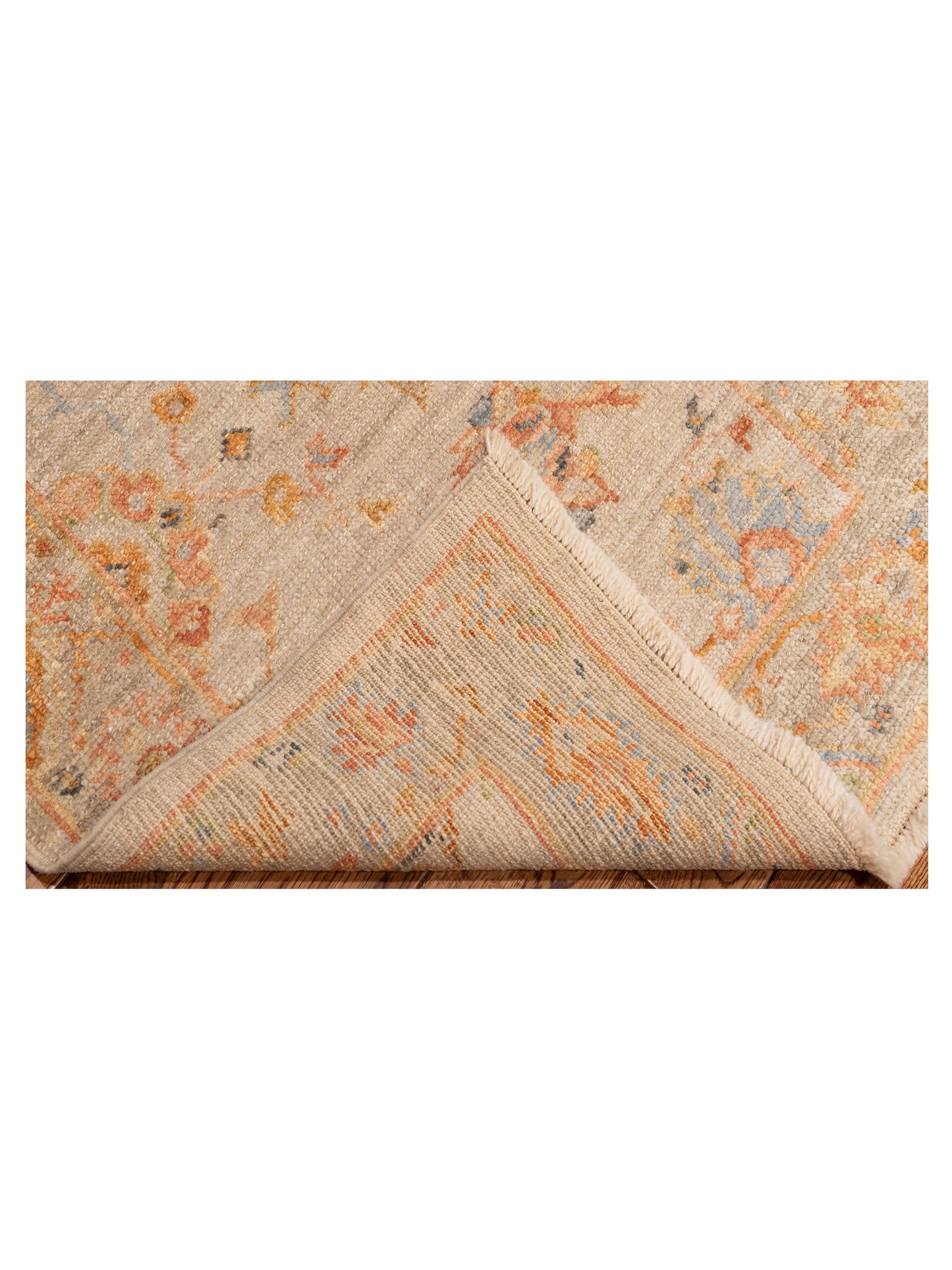 Angora Oushak 149503 Ivory Silver 2.7x13.7 Hand Knotted Rug