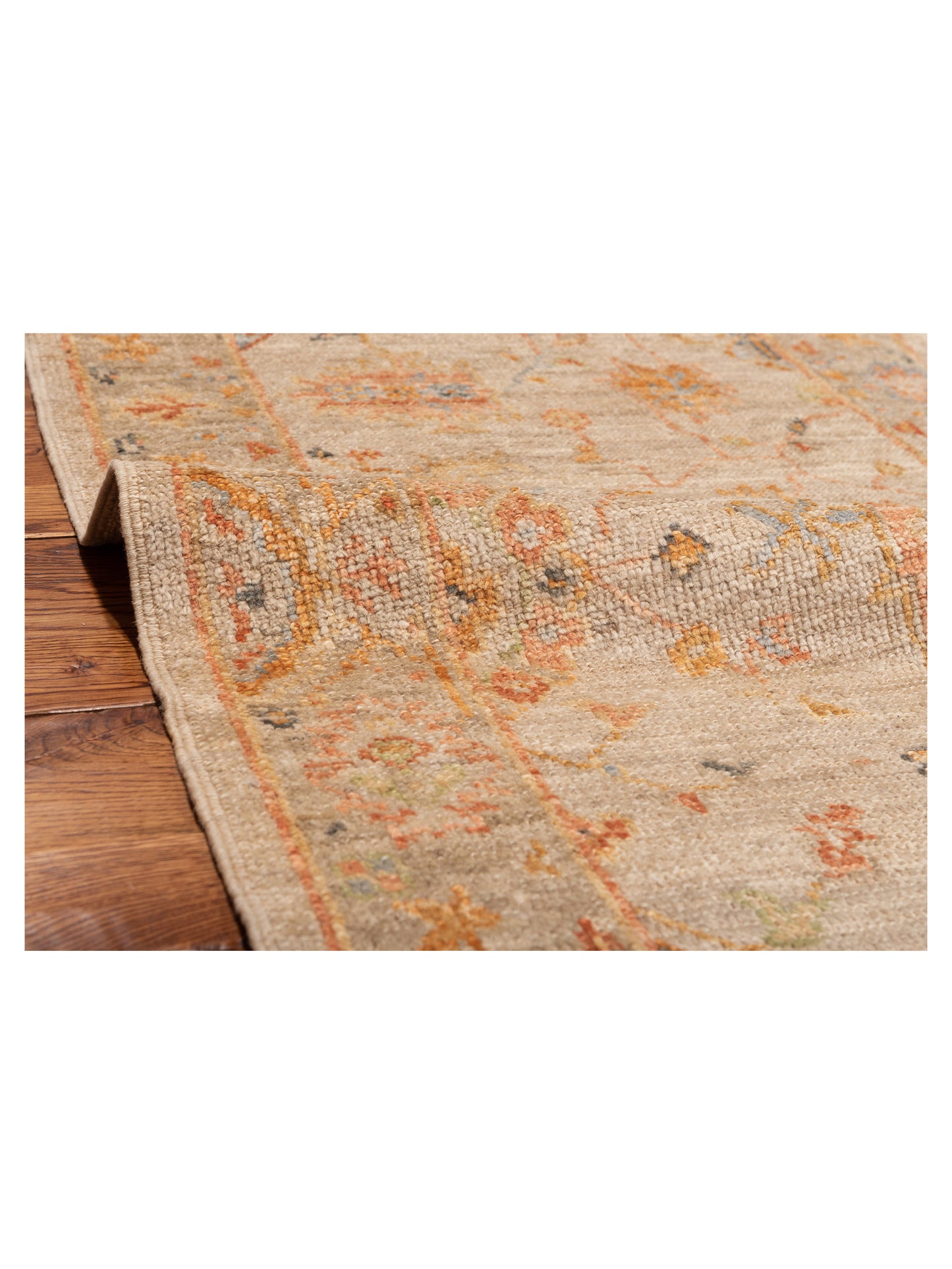 Angora Oushak 149503 Ivory Silver 2.7x13.7 Hand Knotted Rug