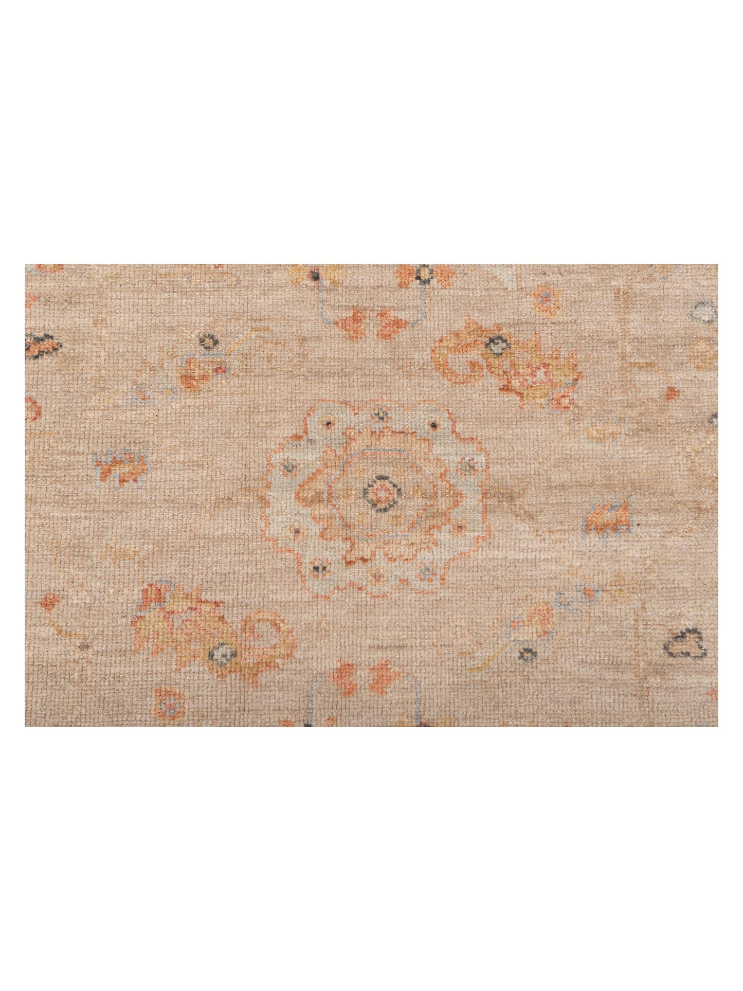Angora Oushak 149508 Ivory Rust 5x6.10 Hand Knotted Rug