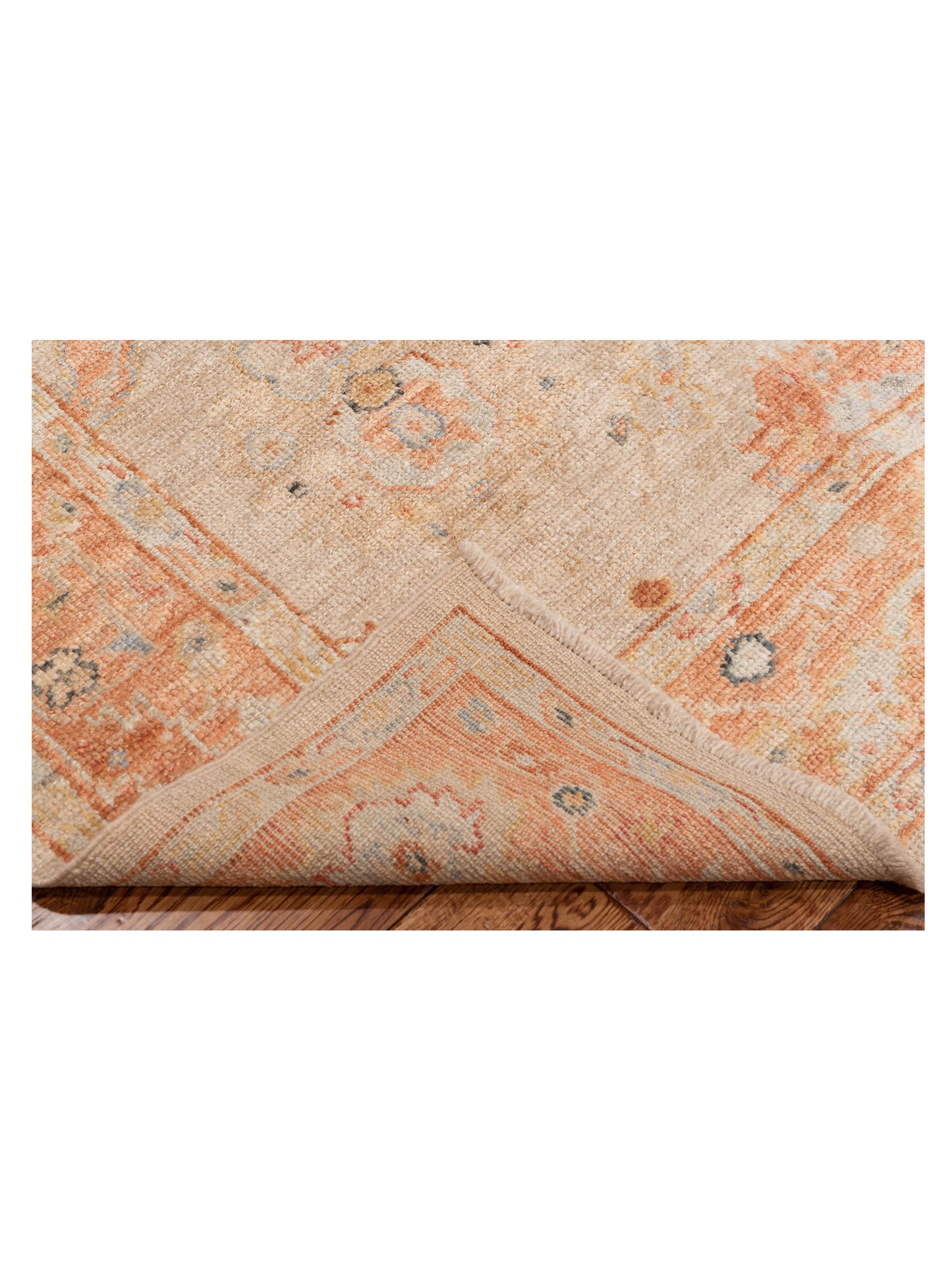 Angora Oushak 149508 Ivory Rust 5x6.10 Hand Knotted Rug