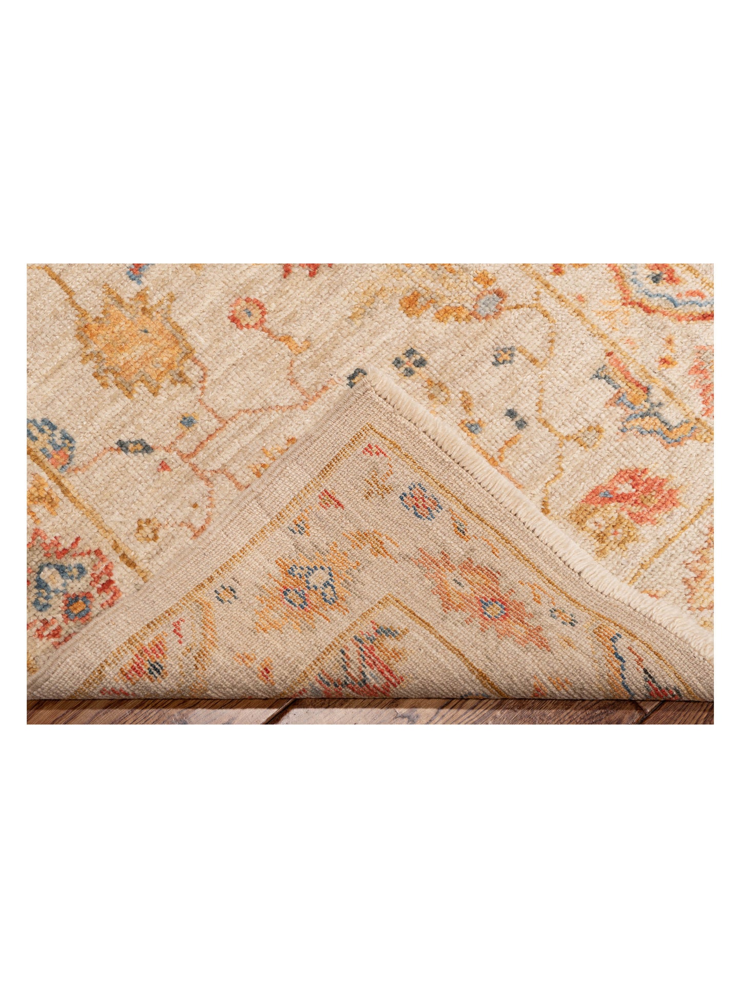 Angora Oushak 149515 Ivory Ivory 2.6x9.10 Hand Knotted Rug