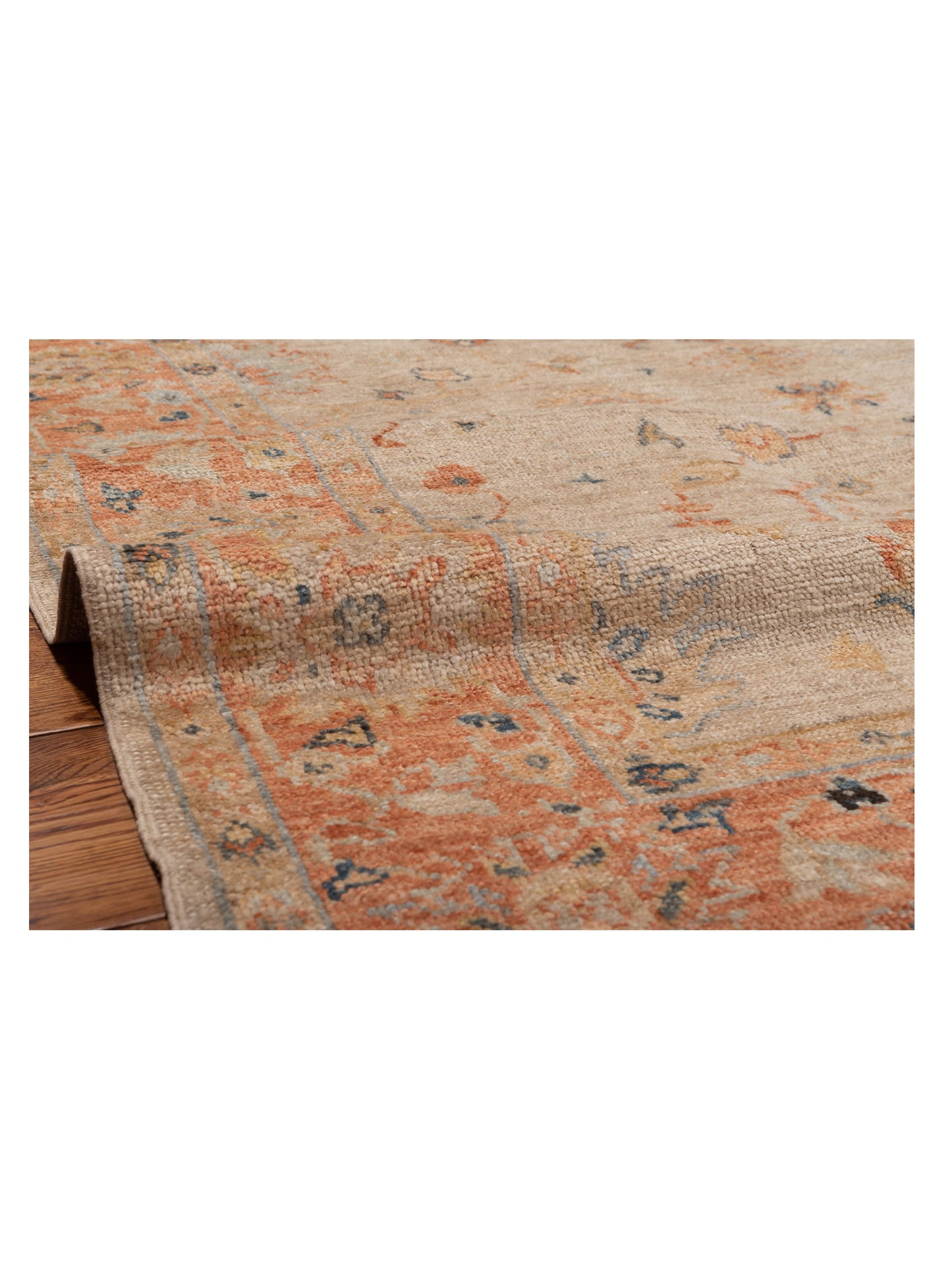 Angora Oushak 149523 Ivory Rust 6.2x13.4 Hand Knotted Rug