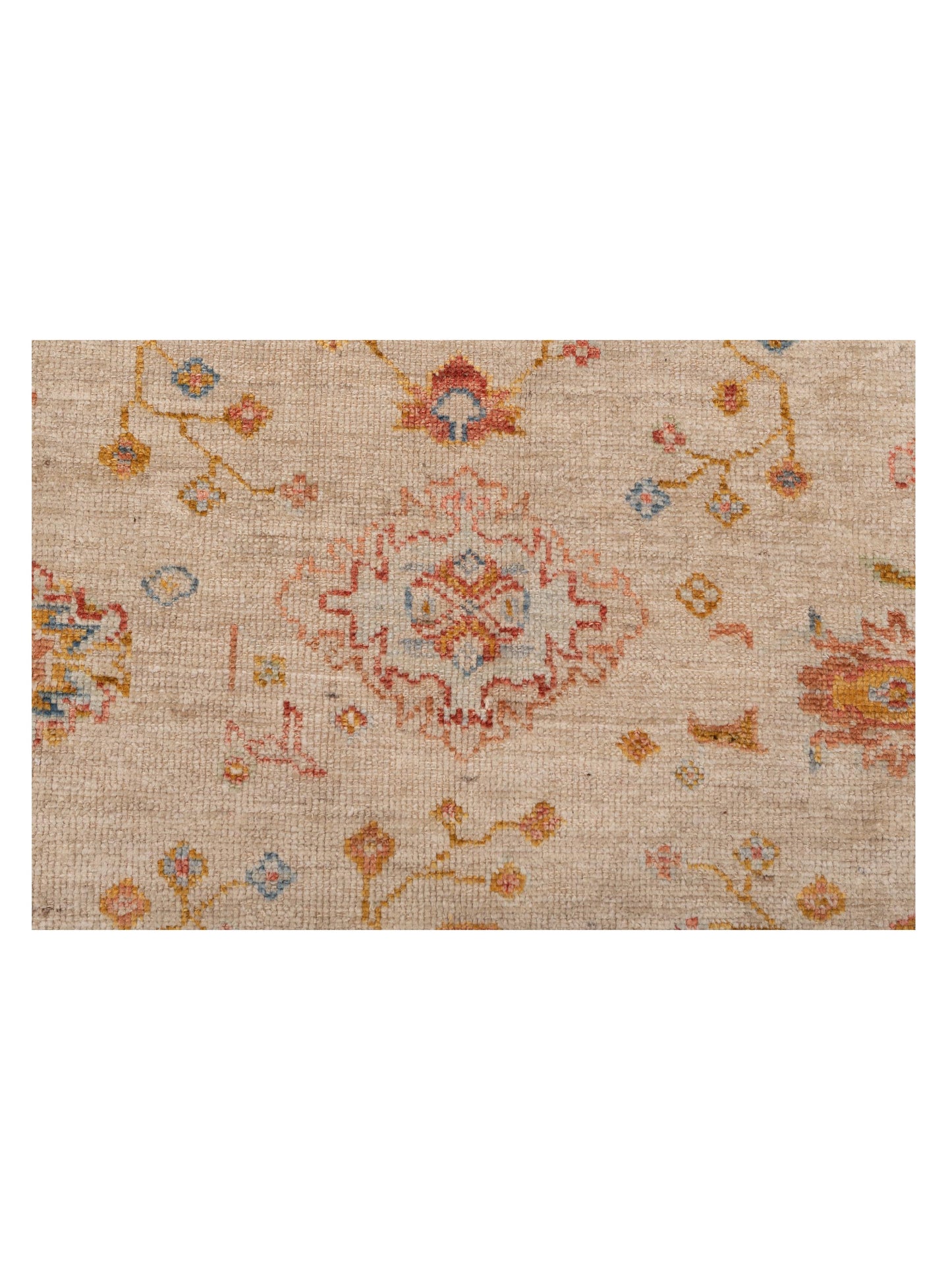 Angora Oushak 149570 Ivory Ivory 4.11x6.9 Hand Knotted Rug