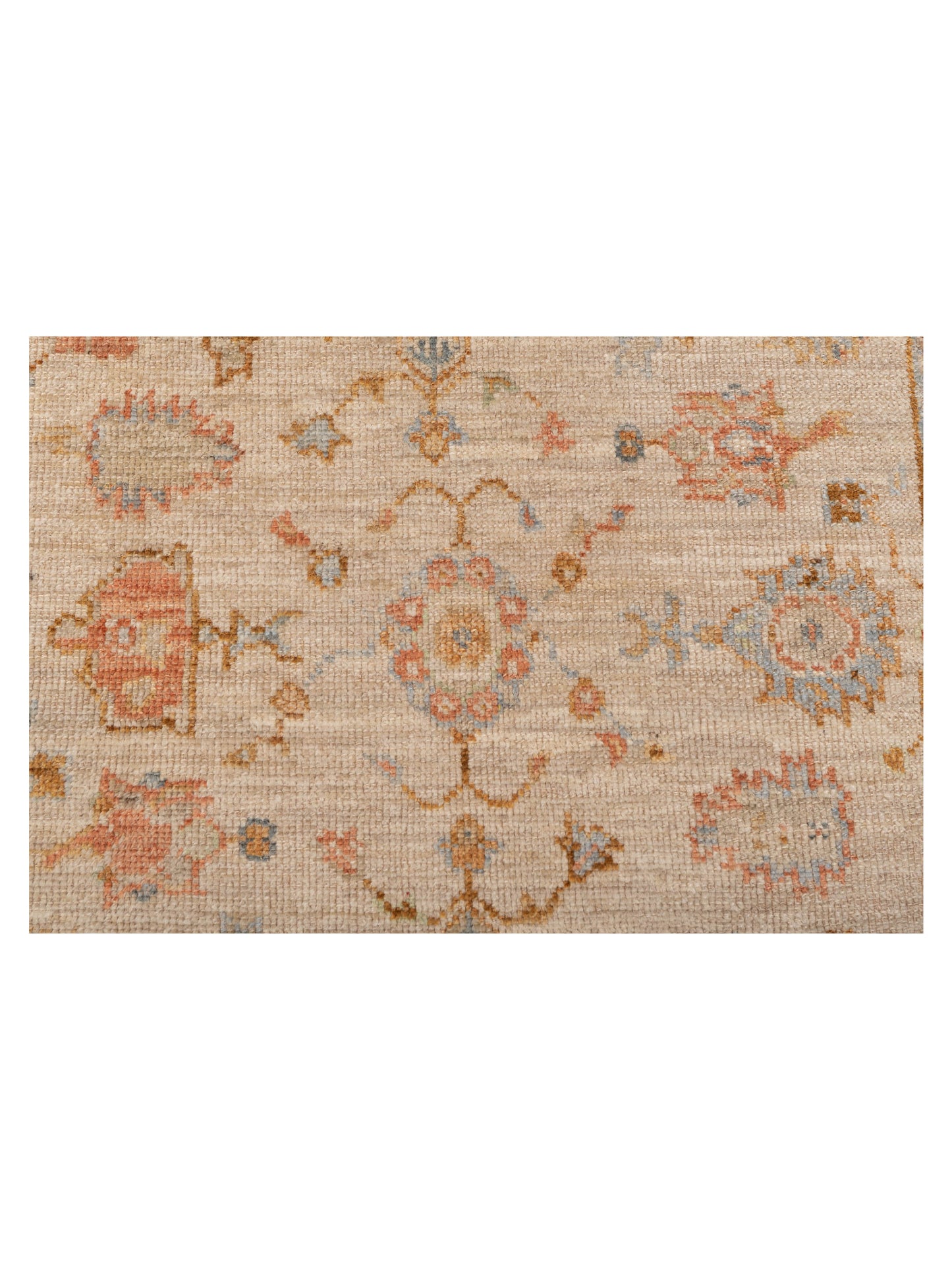 Angora Oushak 149572 Ivory Silver 4.1x6.1 Hand Knotted Rug
