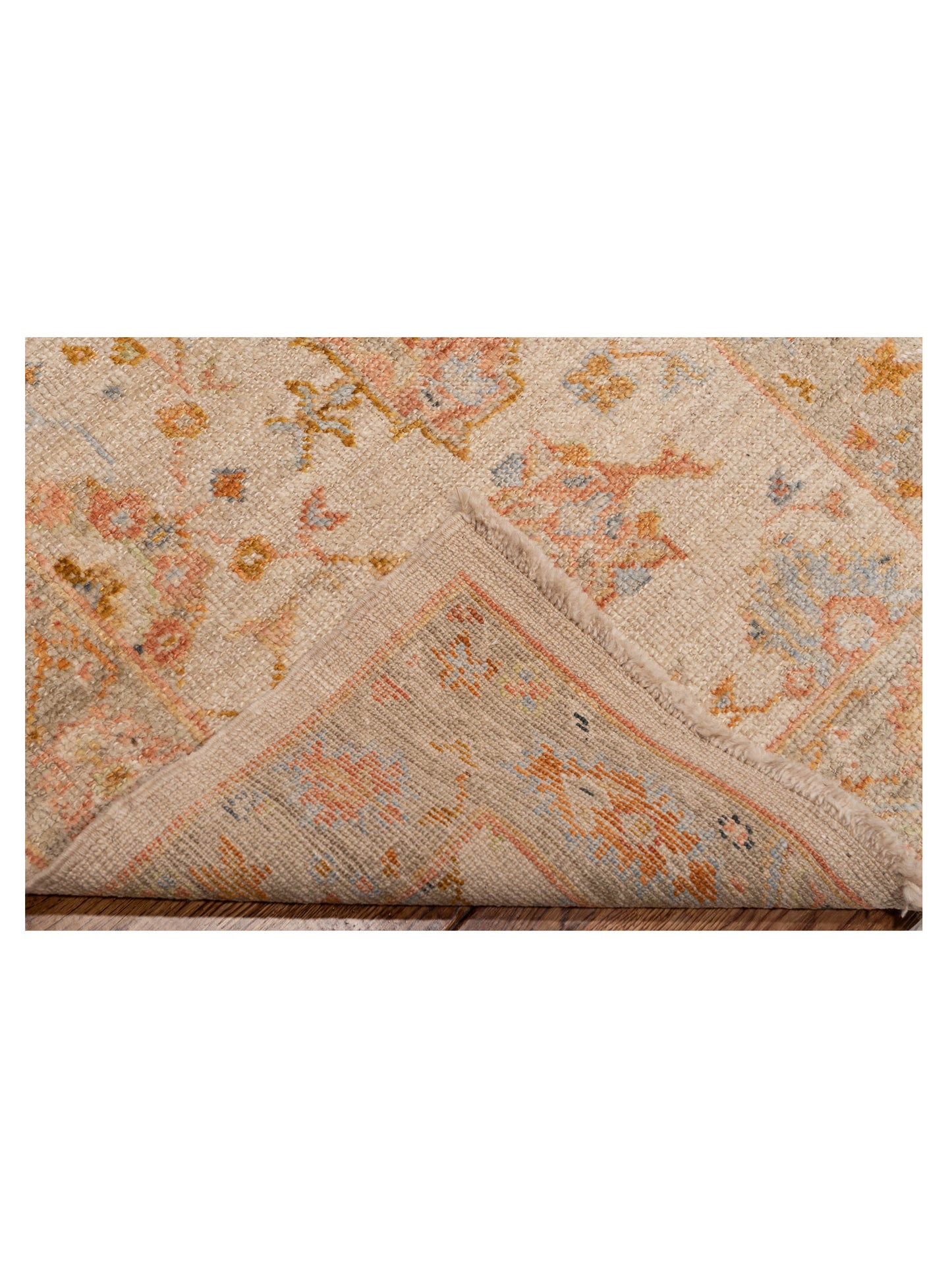 Angora Oushak 149575 Ivory Silver 2.7x13.5 Hand Knotted Rug