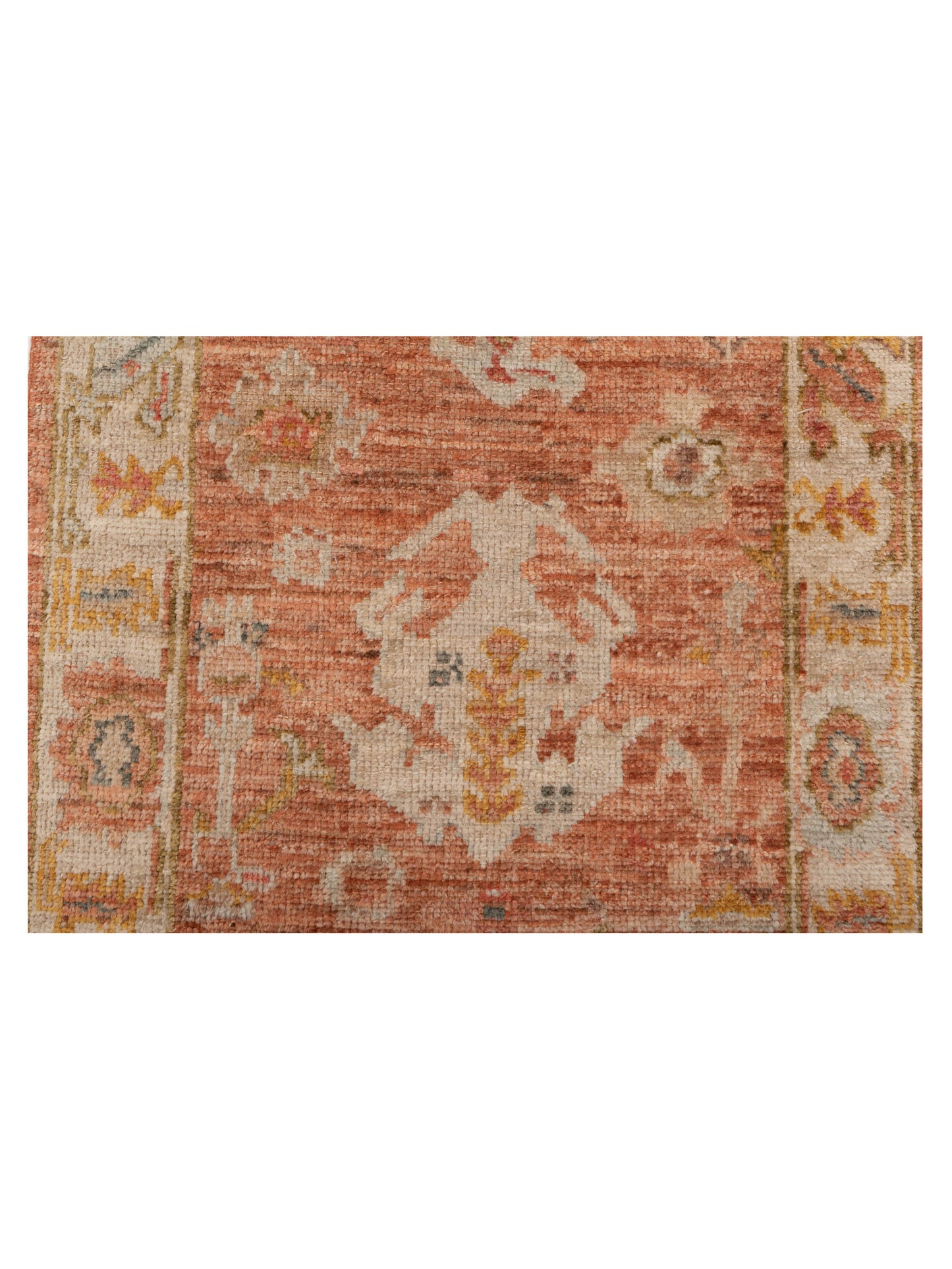 Angora Oushak 149579 Pink Ivory 2.6x13.5 Hand Knotted Rug