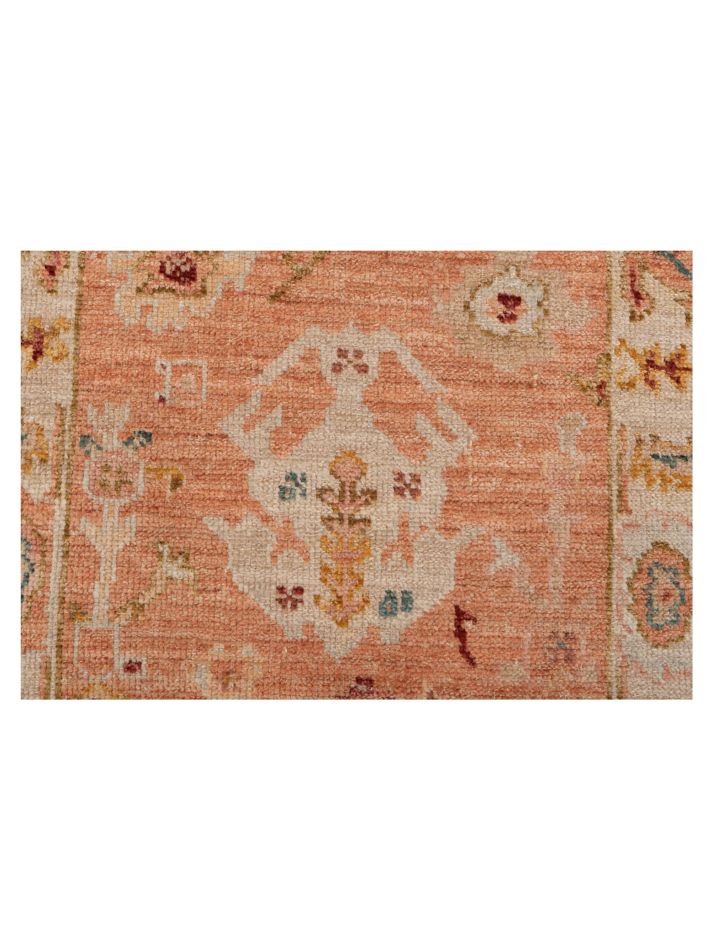 Angora Oushak 149581 Pink Ivory 2.8x11.6 Hand Knotted Rug
