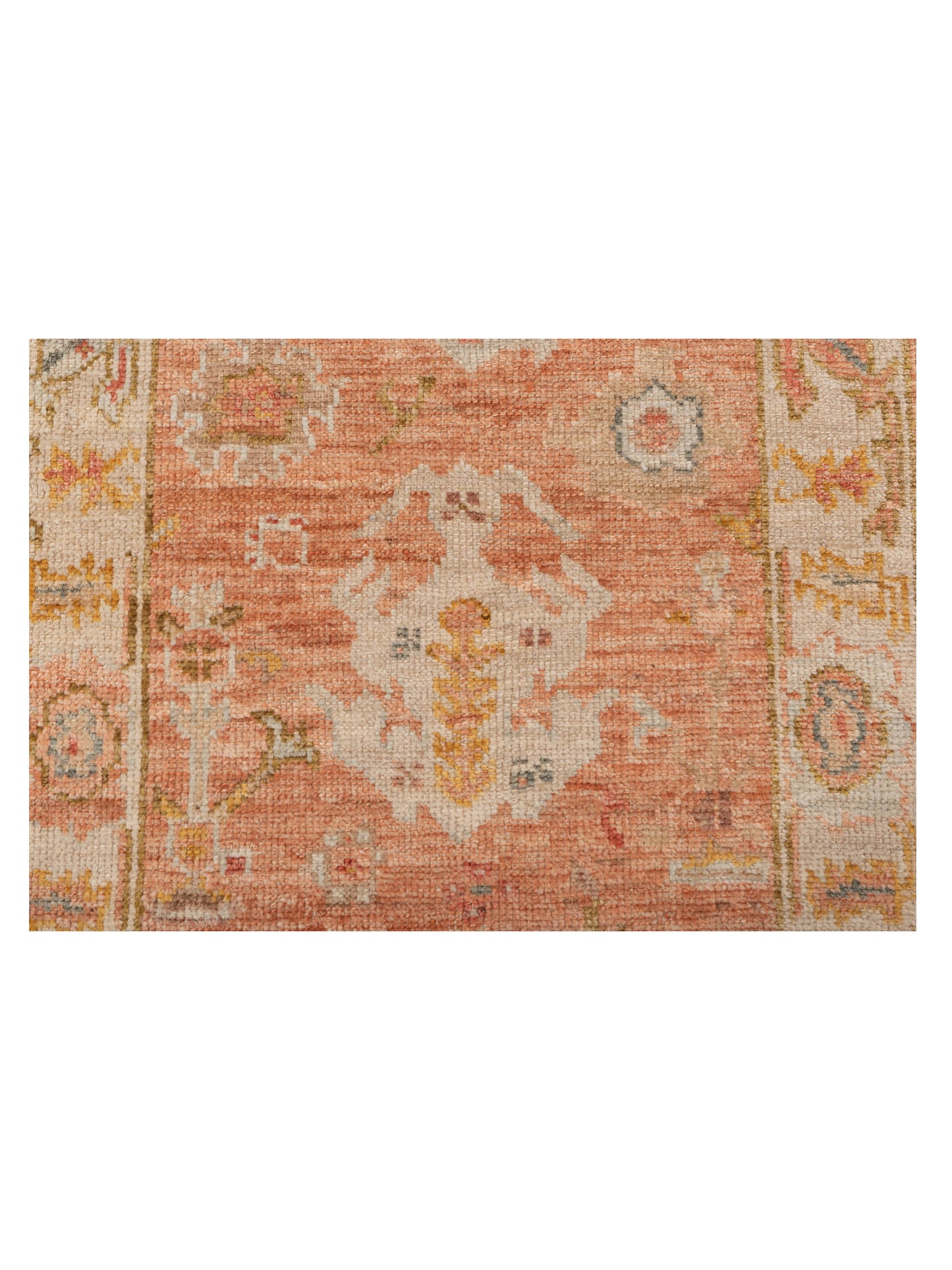 Angora Oushak 149604 Pink Ivory 2.7x15.2 Hand Knotted Rug