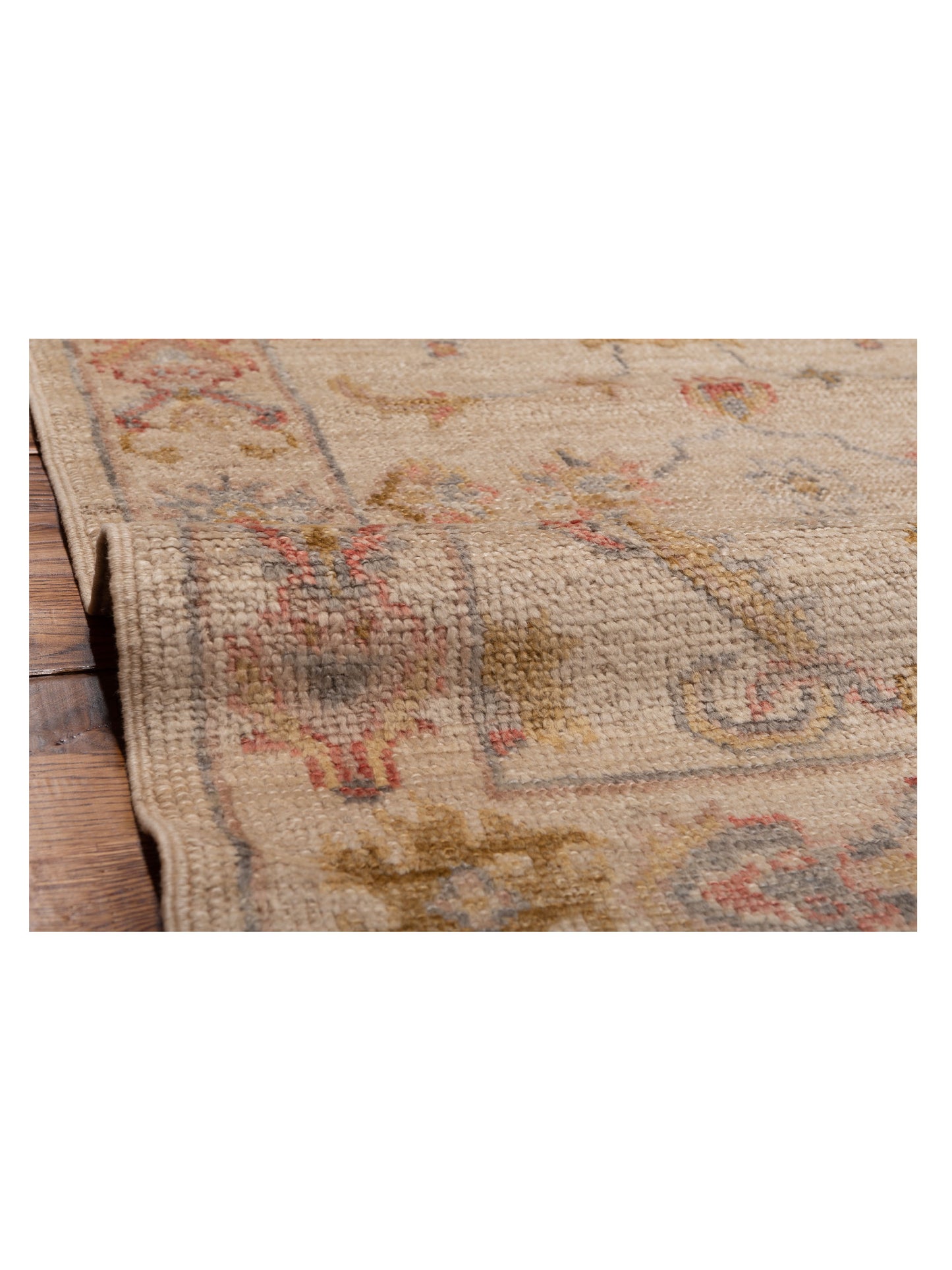 Angora Oushak 149616 Ivory Ivory 2.8x15.7 Hand Knotted Rug