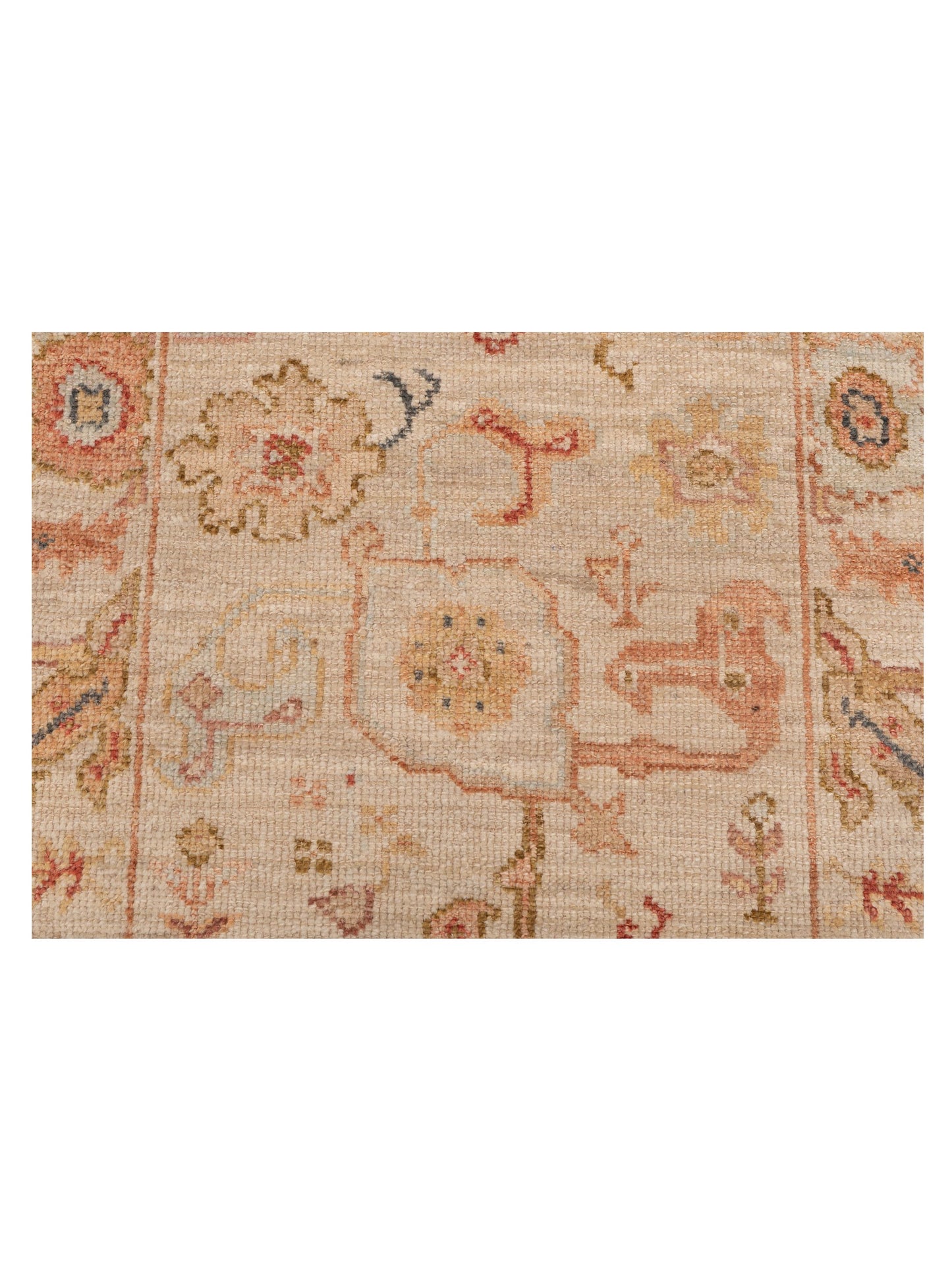 Angora Oushak 149619 Ivory Ivory 2.6x11.11 Hand Knotted Rug