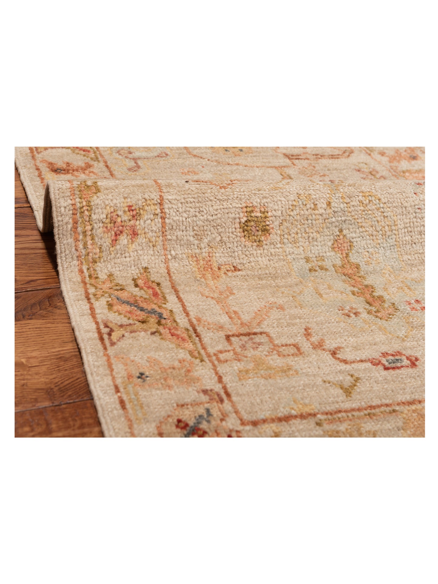 Angora Oushak 149619 Ivory Ivory 2.6x11.11 Hand Knotted Rug