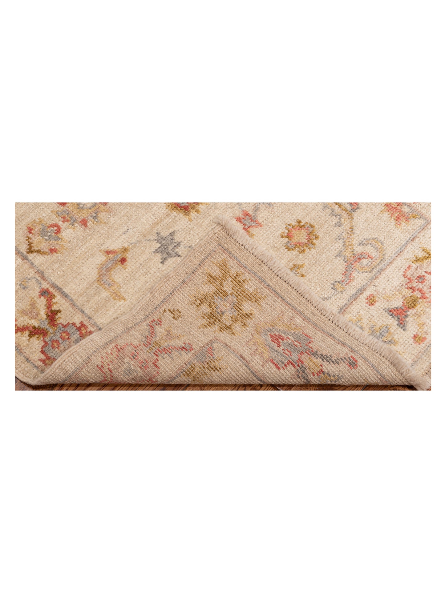 Angora Oushak 149624 Ivory Ivory 2.8x13.5 Hand Knotted Rug
