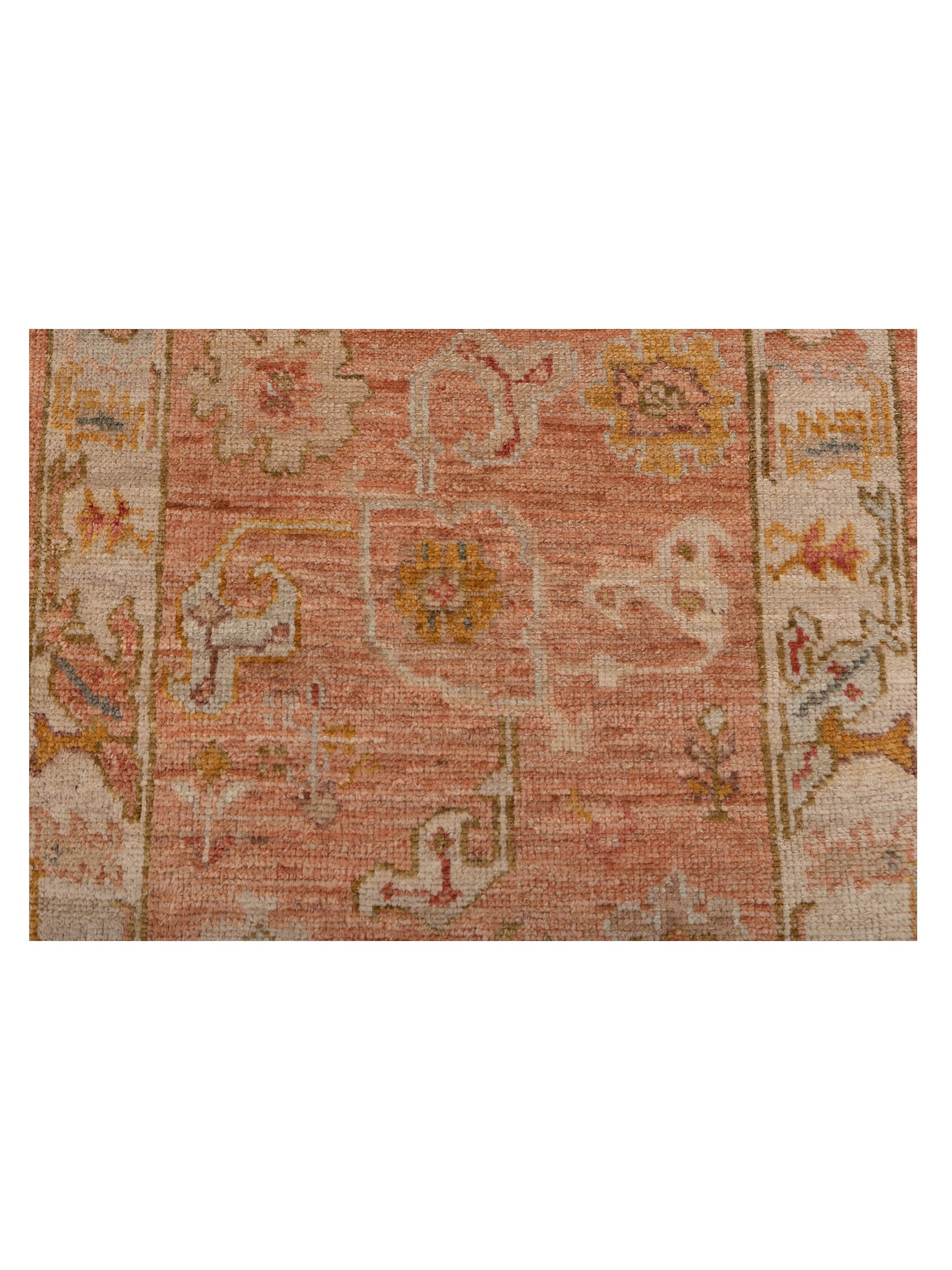 Angora Oushak 149629 Pink Ivory 2.7x15.1 Hand Knotted Rug