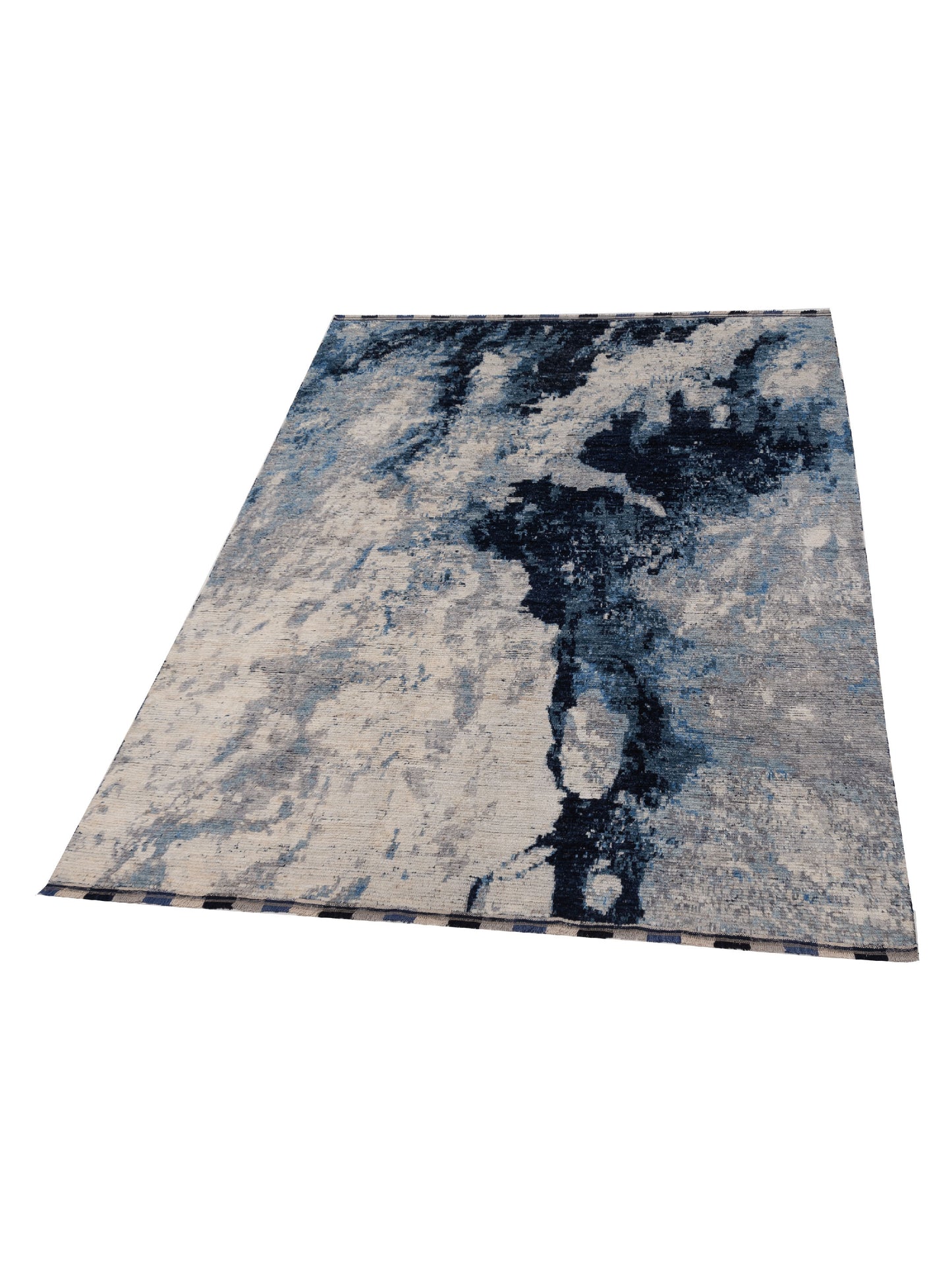 Atlas Myra Silver Blue 9.1x11.8 Hand Knotted Rug