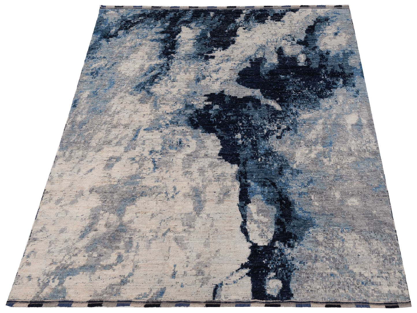 Atlas Myra Silver Blue 9.1x11.8 Hand Knotted Rug