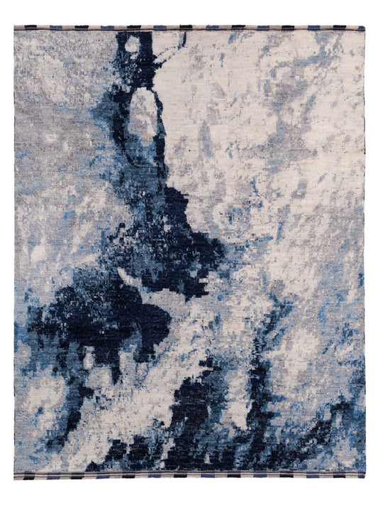 Atlas 149647 Silver Blue 9.1x11.8 Hand Knotted Rug