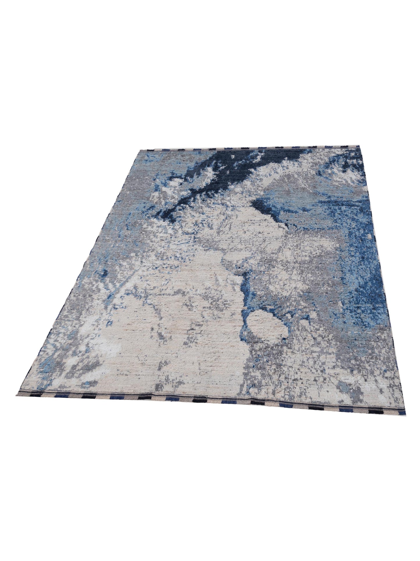 Atlas Firdevs Silver Blue 9.2x11.7 Hand Knotted Rug