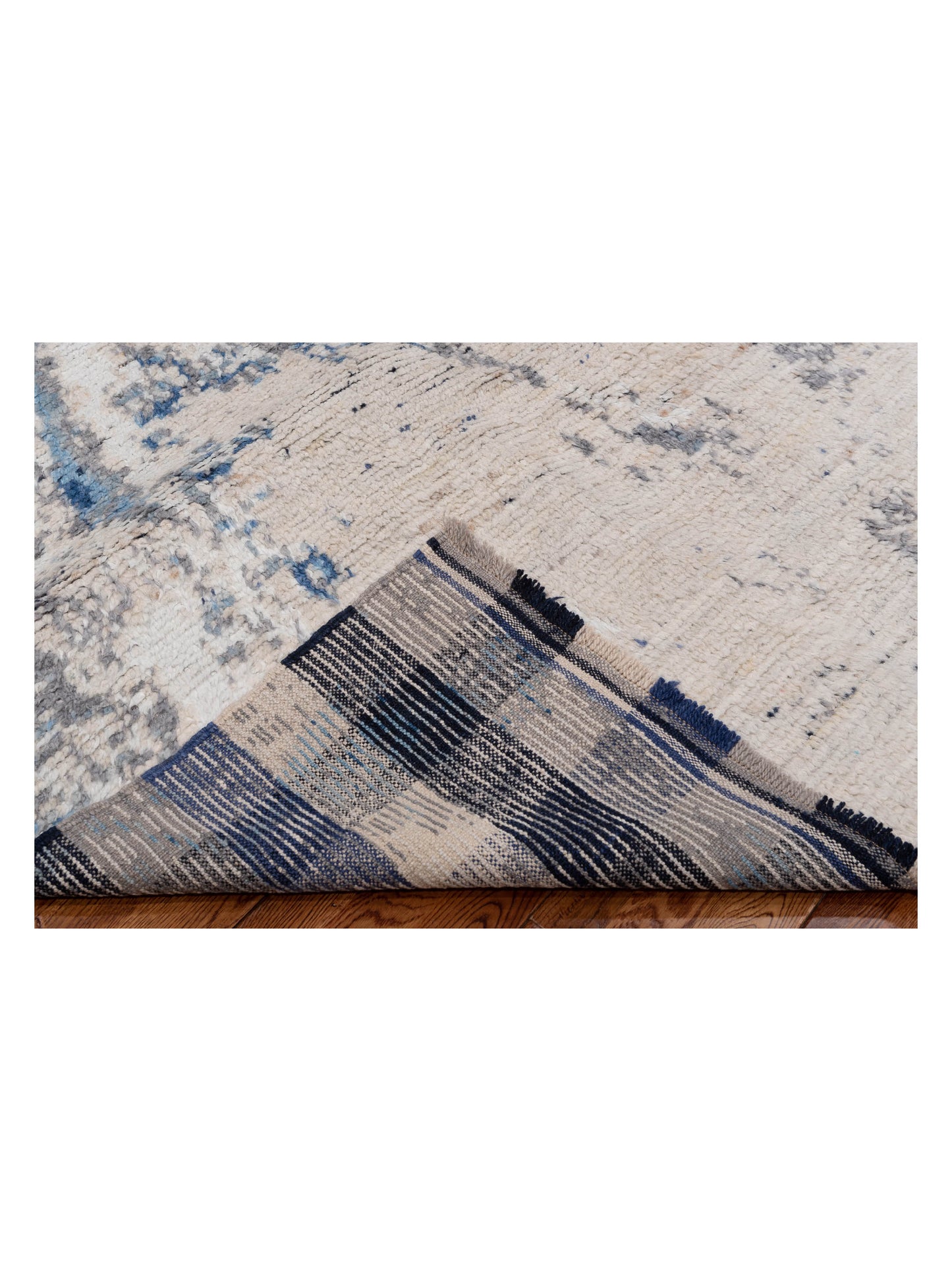 Atlas Firdevs Silver Blue 9.2x11.7 Hand Knotted Rug