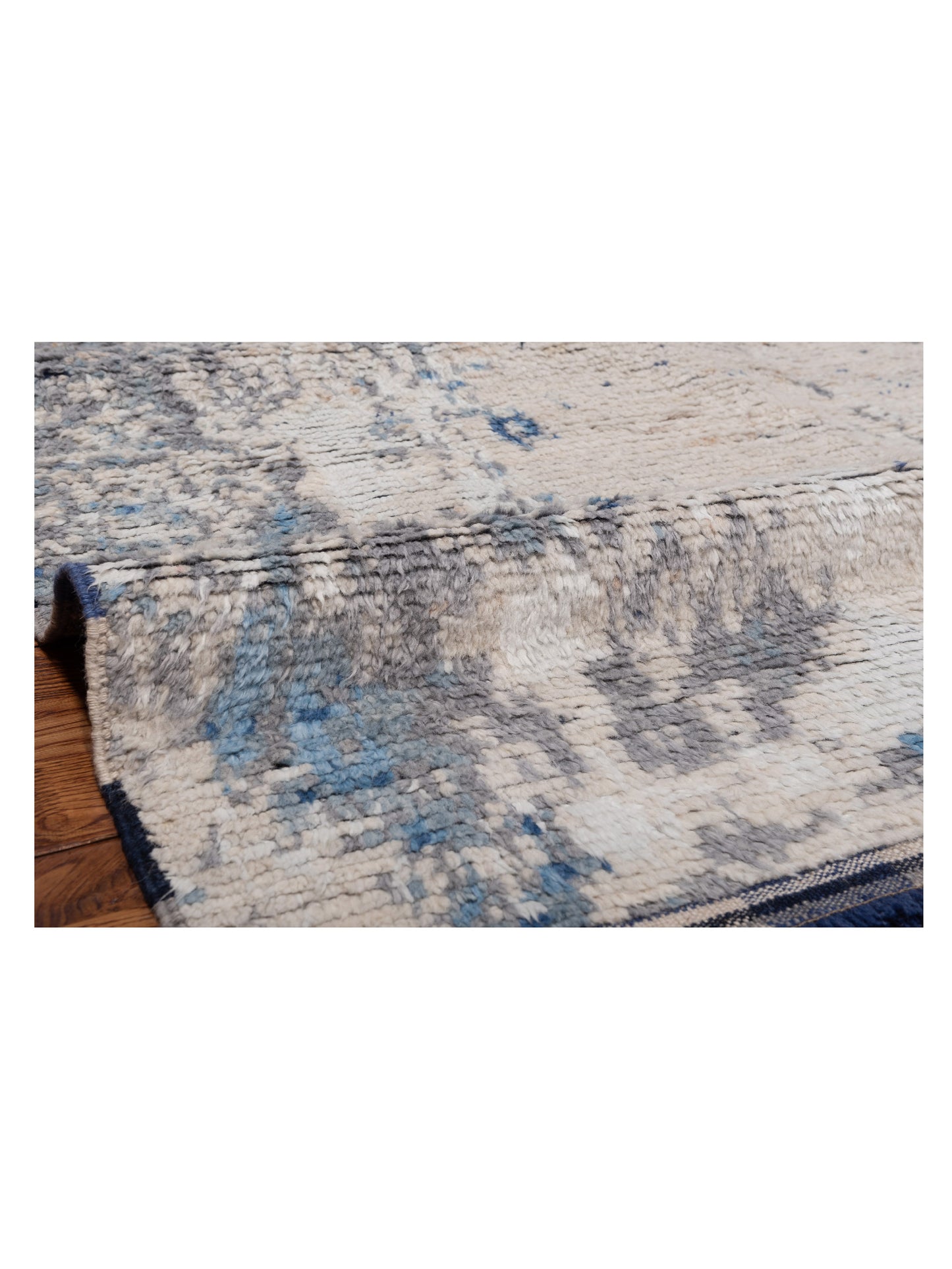 Atlas Firdevs Silver Blue 9.2x11.7 Hand Knotted Rug