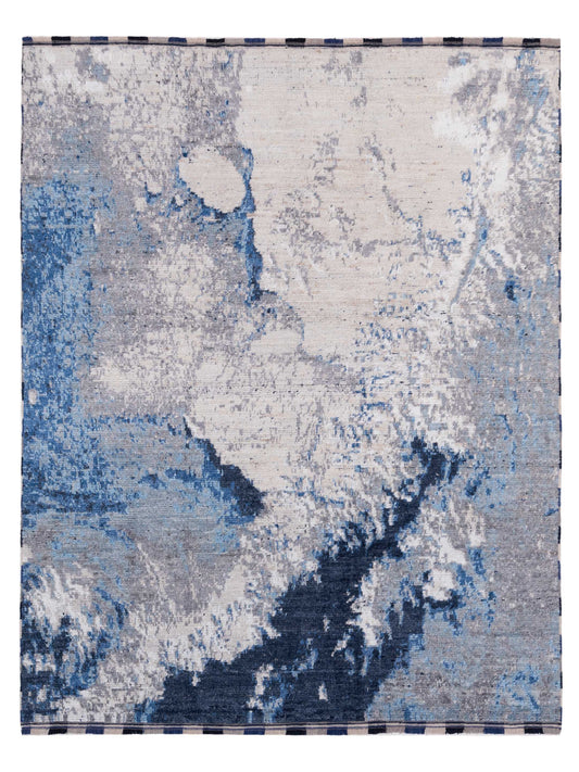 Atlas 149648 Silver Blue 9.2x11.7 Hand Knotted Rug
