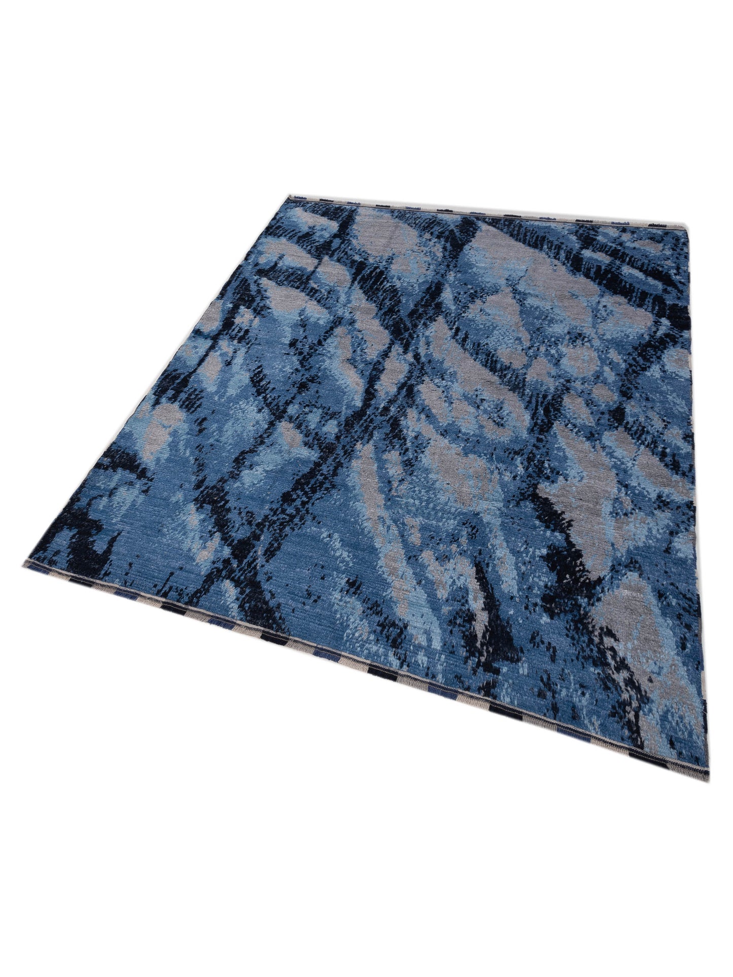 Atlas Devrim Blue Gray 8.2x9.9 Hand Knotted Rug