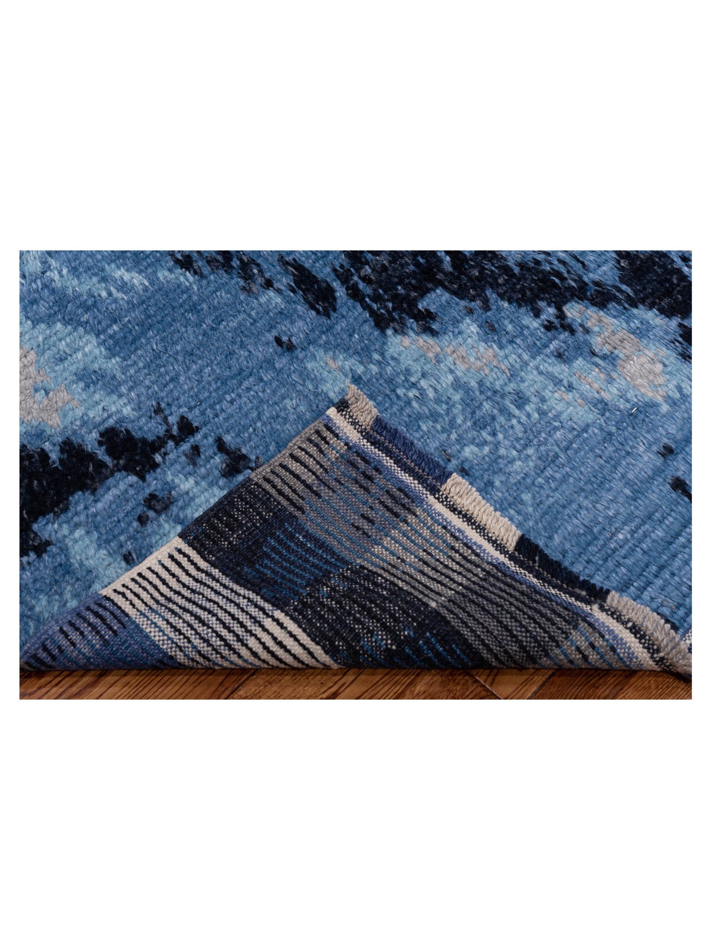 Atlas Devrim Blue Gray 8.2x9.9 Hand Knotted Rug