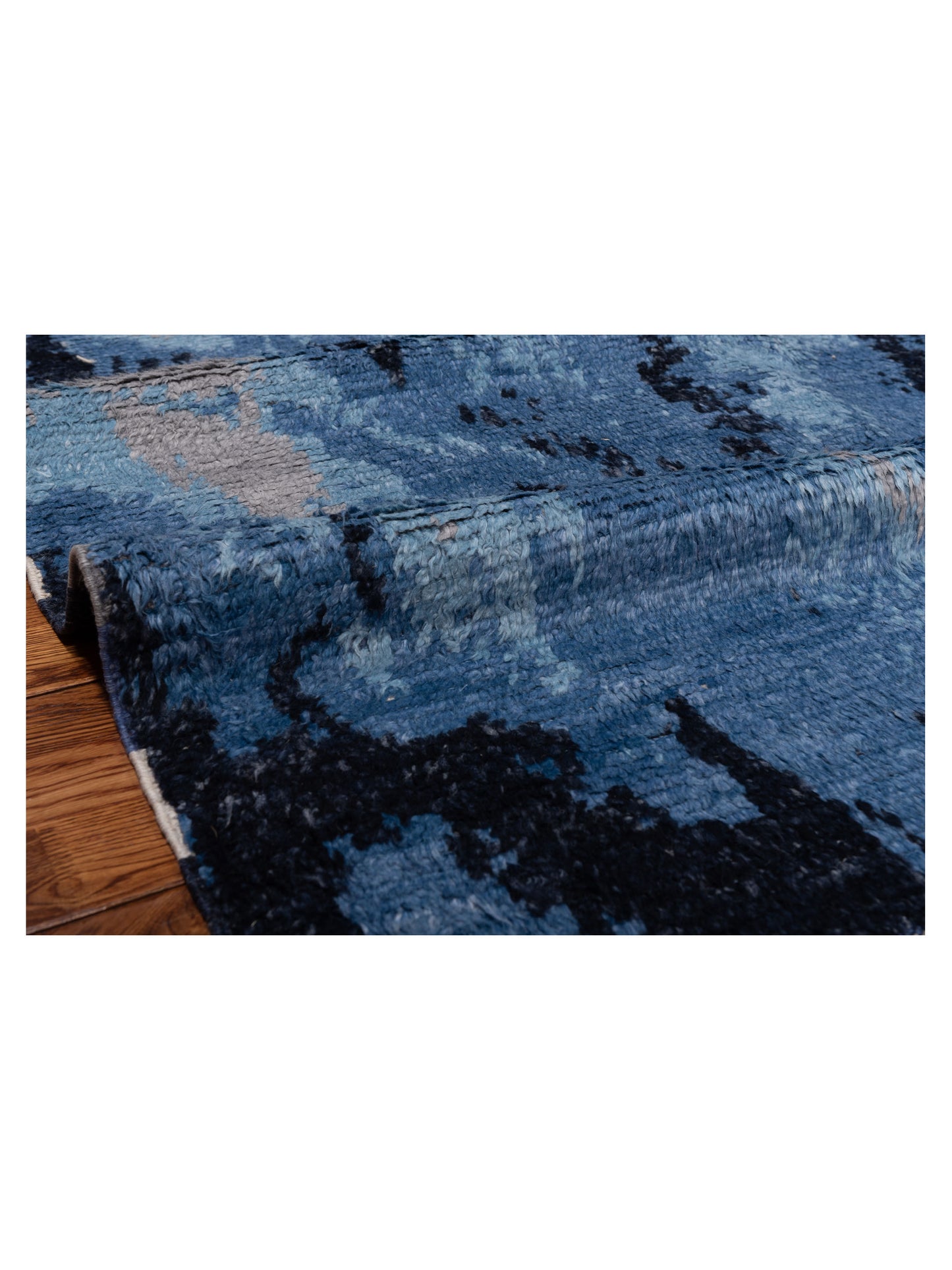 Atlas Devrim Blue Gray 8.2x9.9 Hand Knotted Rug