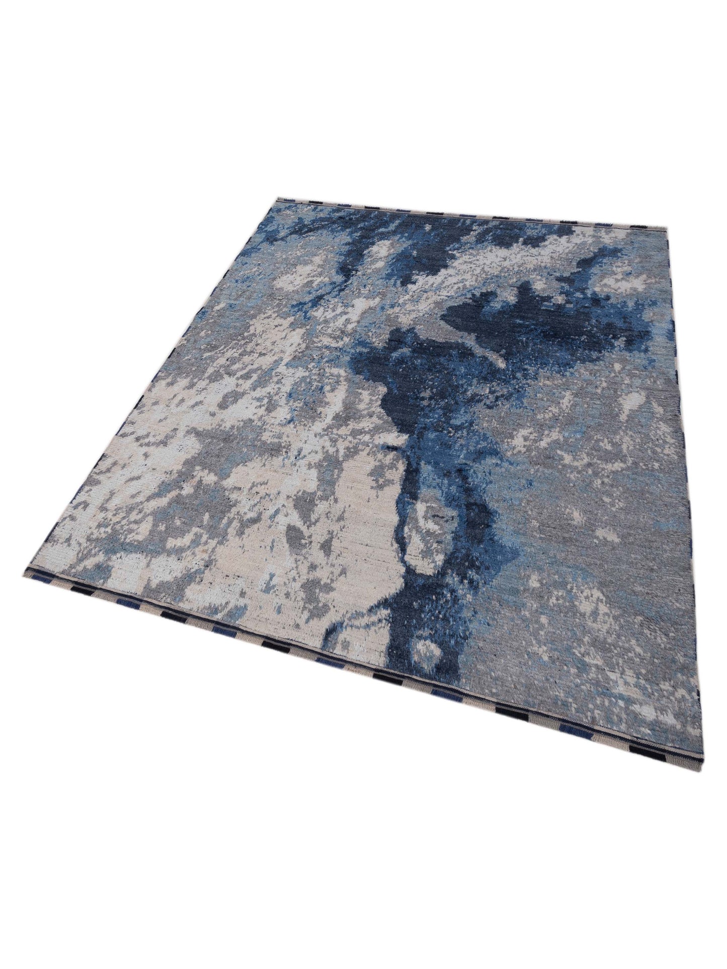 Atlas Cevali Gray Blue 8.2x9.10 Hand Knotted Rug