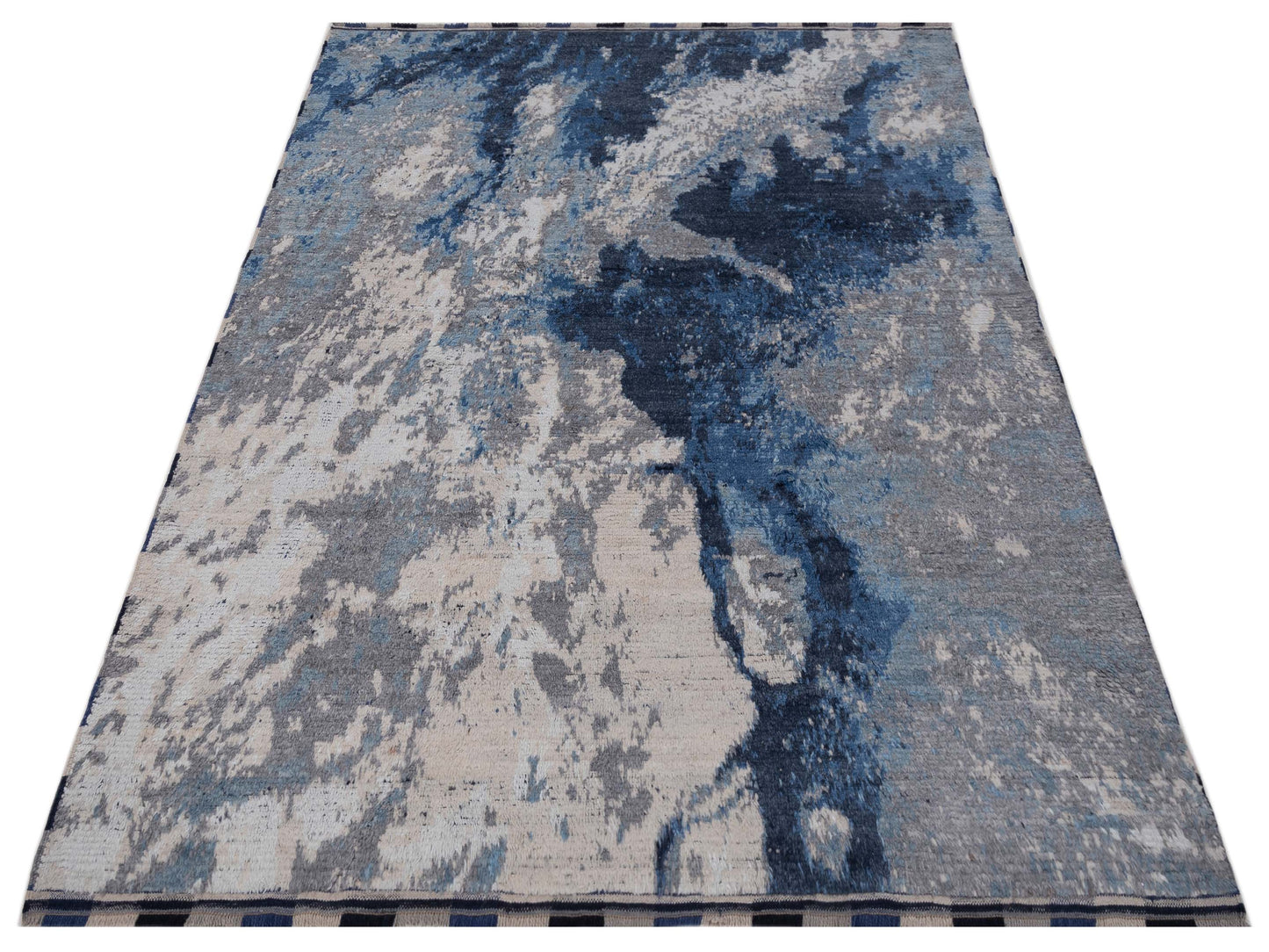 Atlas Cevali Gray Blue 8.2x9.10 Hand Knotted Rug