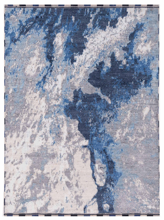 Atlas 149652 Gray Blue 8.2x9.10 Hand Knotted Rug
