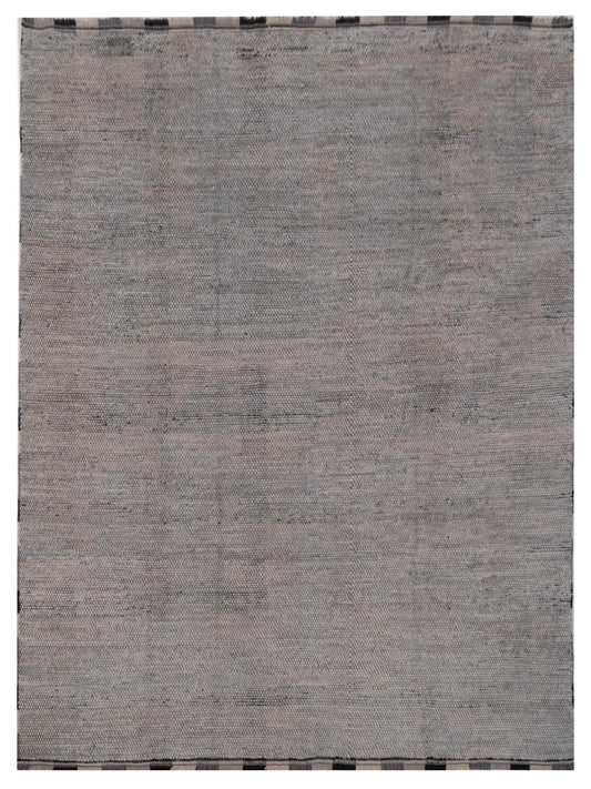 Atlas 149653 Silver Silver 7.11x9.9 Hand Knotted Rug