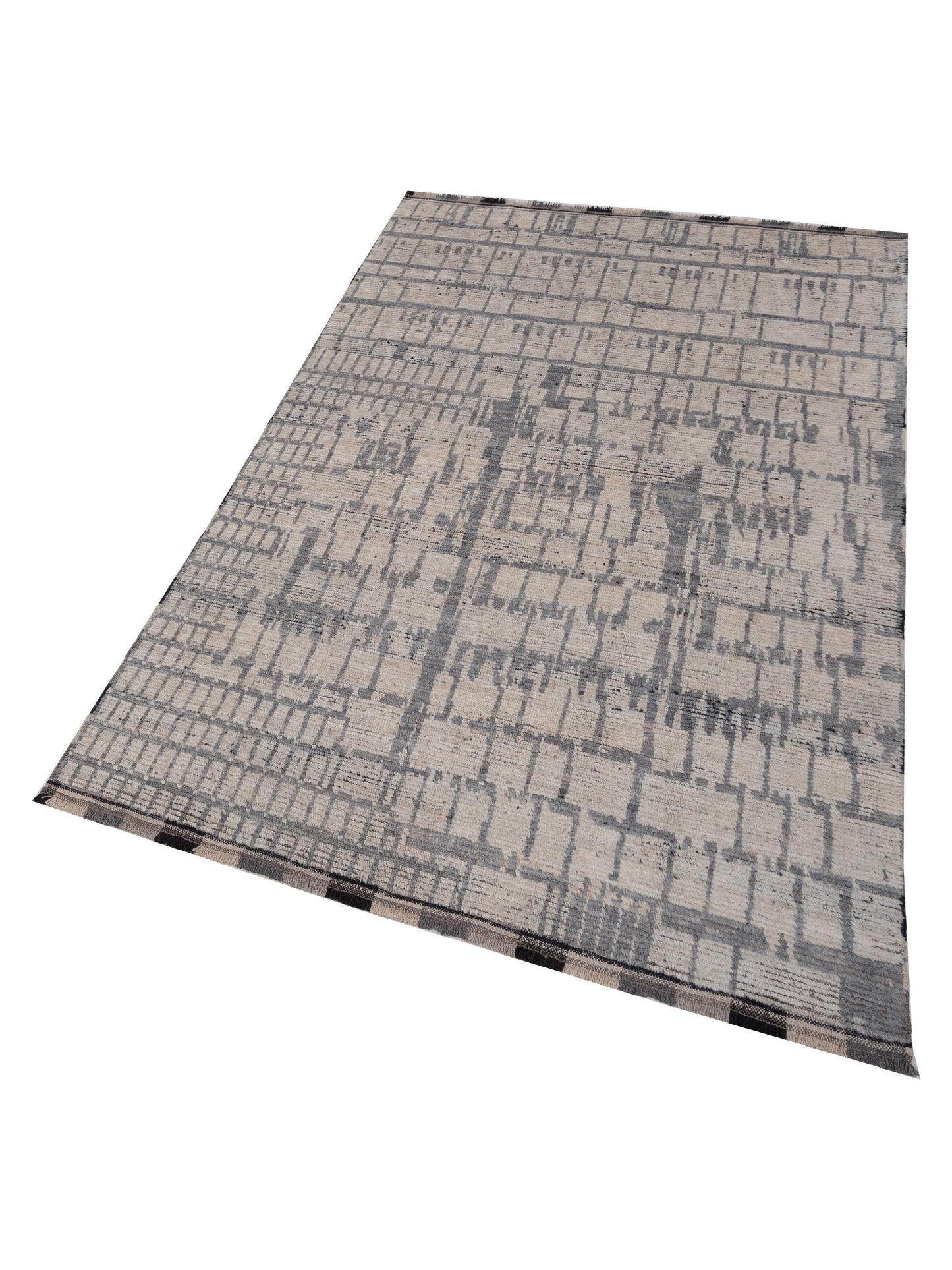Atlas 149655 Ivory Gray 6x9 Hand Knotted Rug